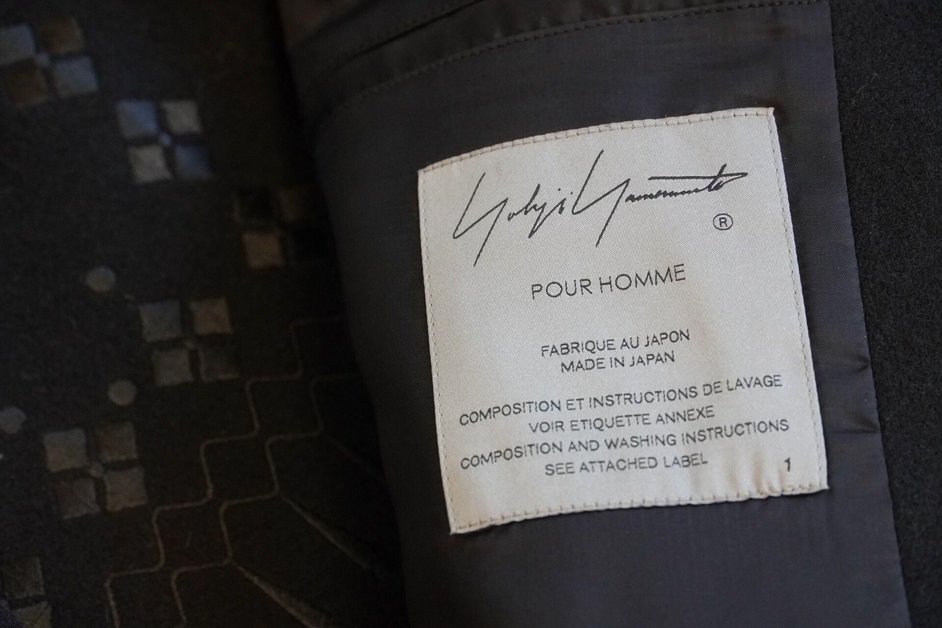 Yohji Yamamoto Yohji Yamamoto Black Embroidered Wool Jacket Size US S / EU 44-46 / 1 - 7 Thumbnail
