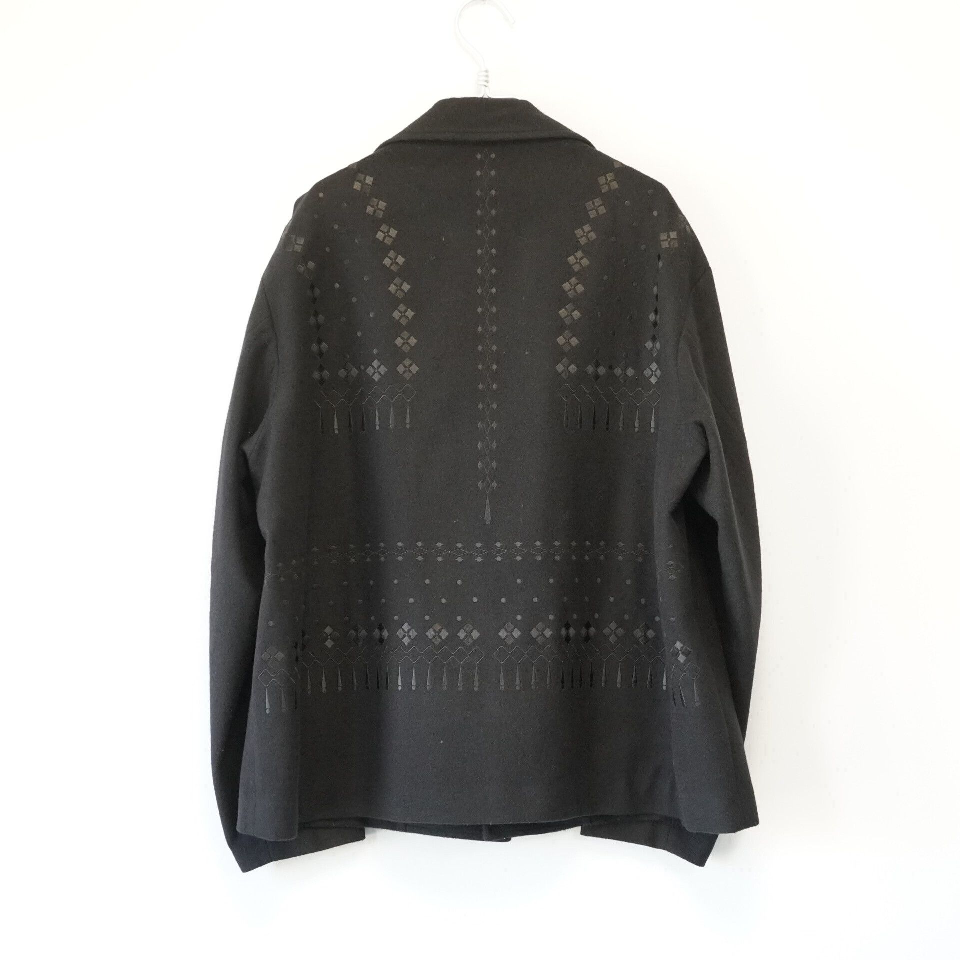 Yohji Yamamoto Yohji Yamamoto Black Embroidered Wool Jacket Size US S / EU 44-46 / 1 - 2 Thumbnail