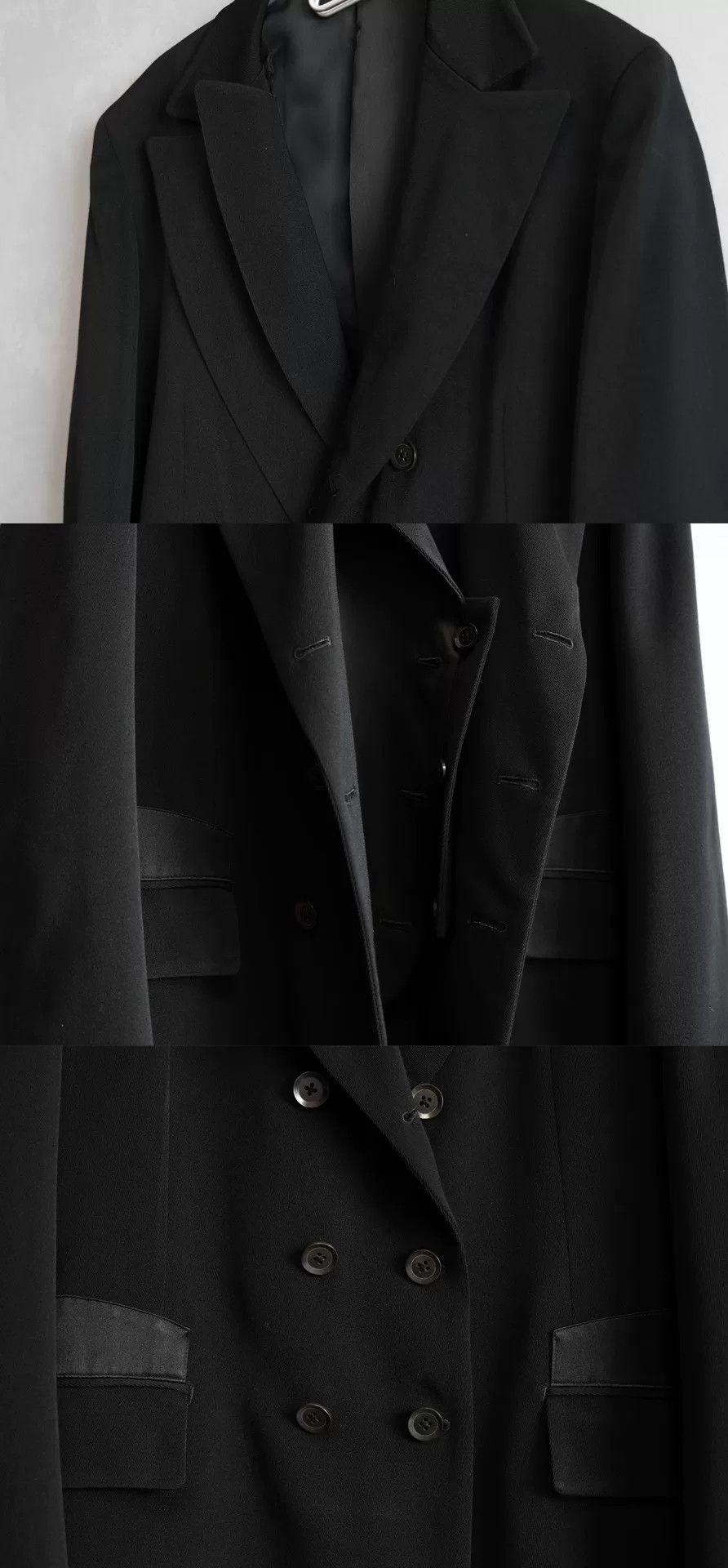 Yohji Yamamoto Yohji Yamamoto Double-Breasted Silk Coat Size M / US 6-8 / IT 42-44 - 4 Thumbnail