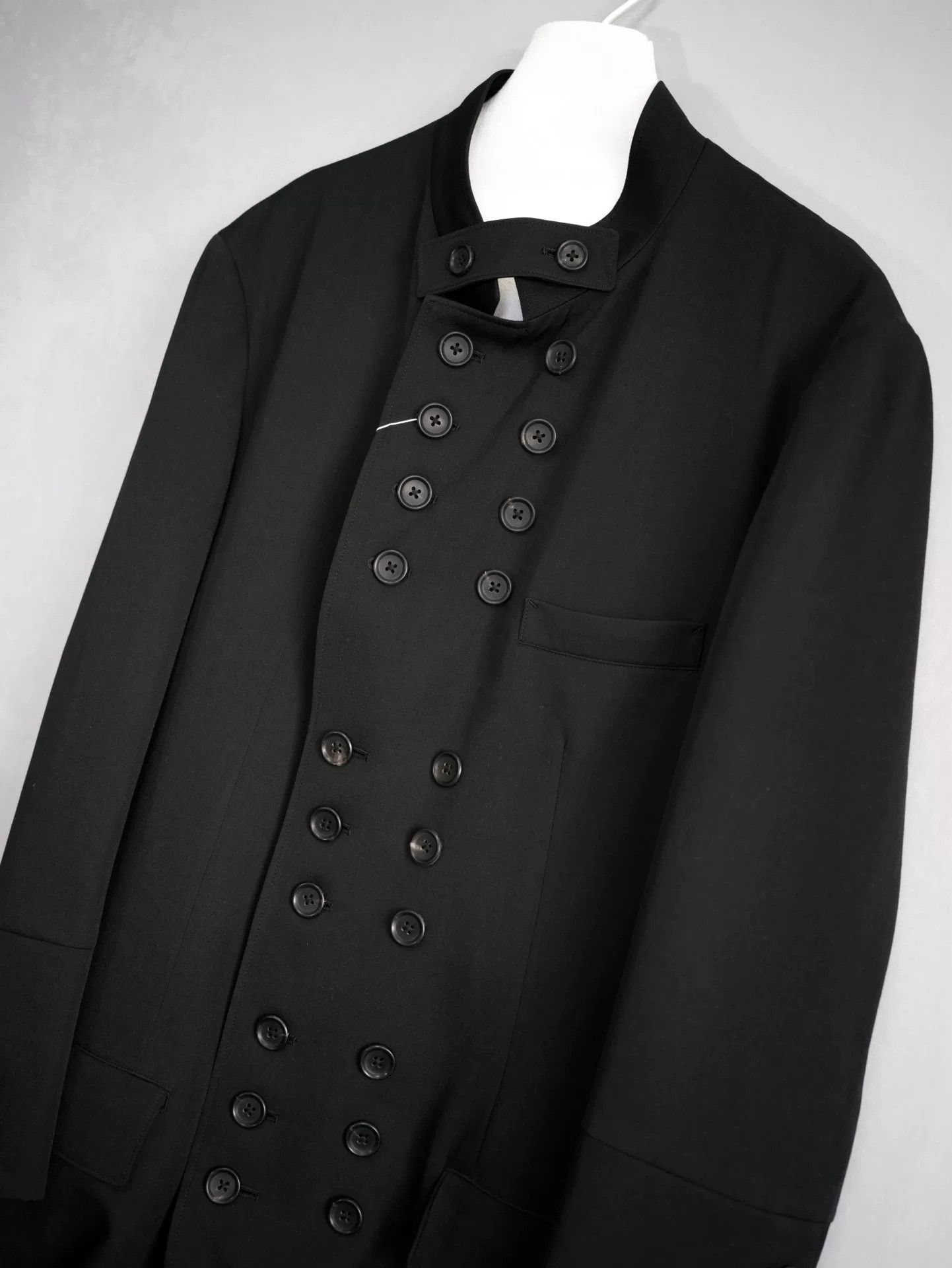 Yohji Yamamoto Yohji Yamamoto Double-Breasted Wool Coat Size M / US 6-8 / IT 42-44 - 7 Thumbnail