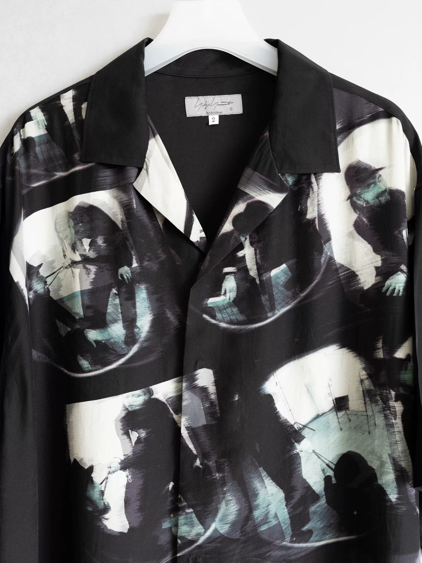 Yohji Yamamoto Yohji Yamamoto Silk Shirt with Graphic Design Size M / US 6-8 / IT 42-44 - 3 Thumbnail