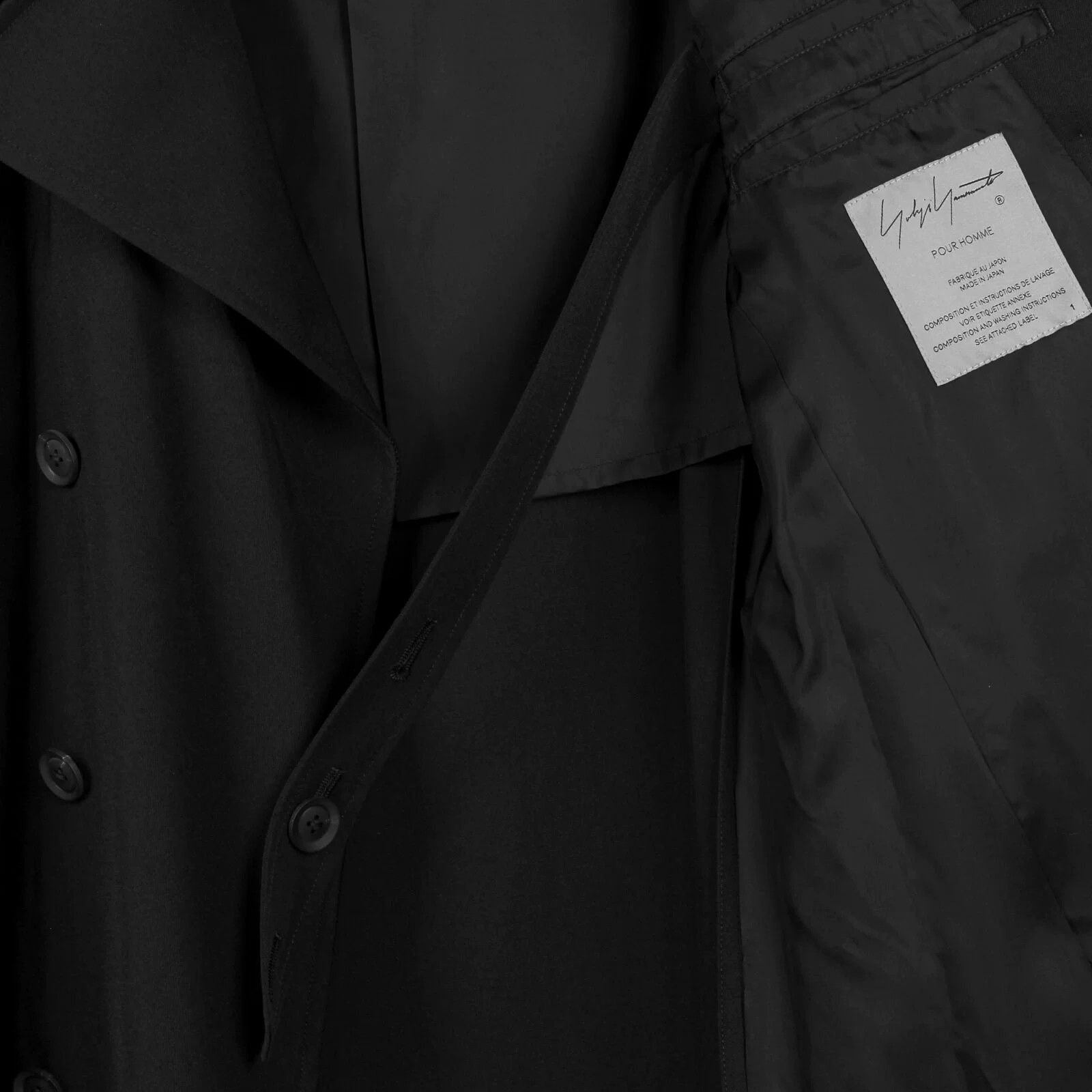 Yohji Yamamoto Yohji Yamamoto Double-Breasted Coat Size US S / EU 44-46 / 1 - 5 Thumbnail