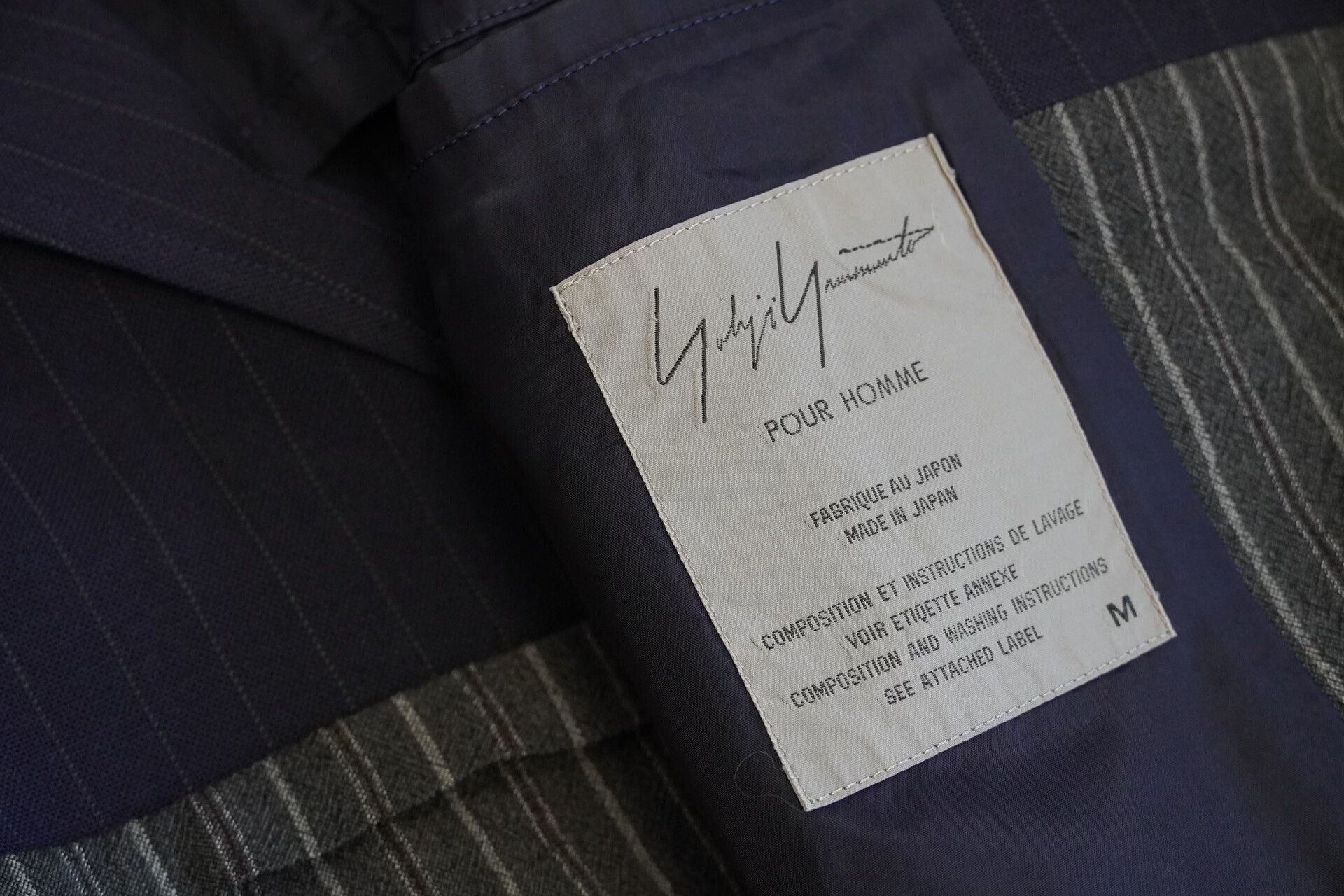 Yohji Yamamoto Yohji Yamamoto Striped Wool Jacket Size US M / EU 48-50 / 2 - 5 Thumbnail