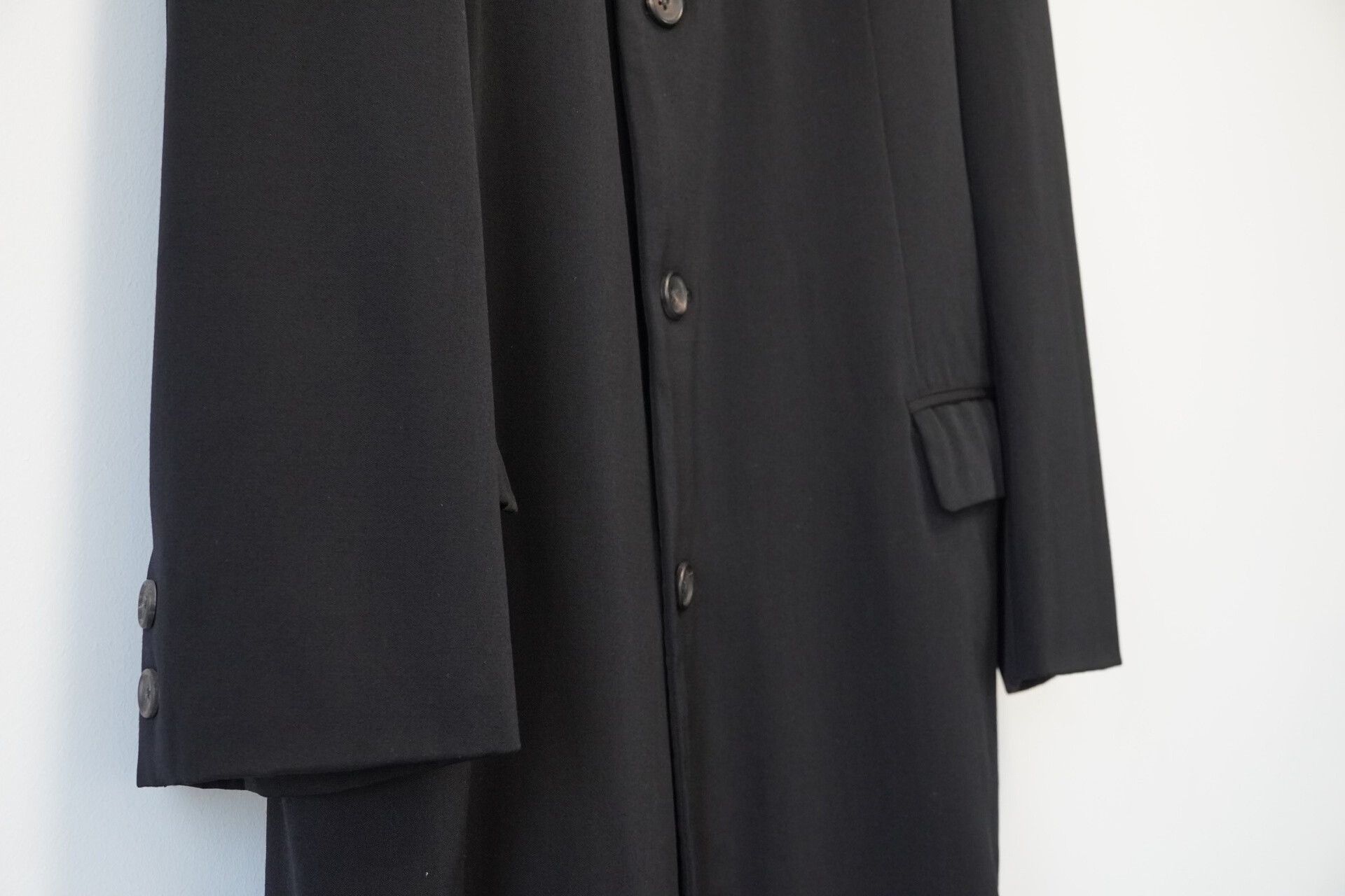 Yohji Yamamoto Yohji Yamamoto Black Wool Coat Size US M / EU 48-50 / 2 - 4 Thumbnail