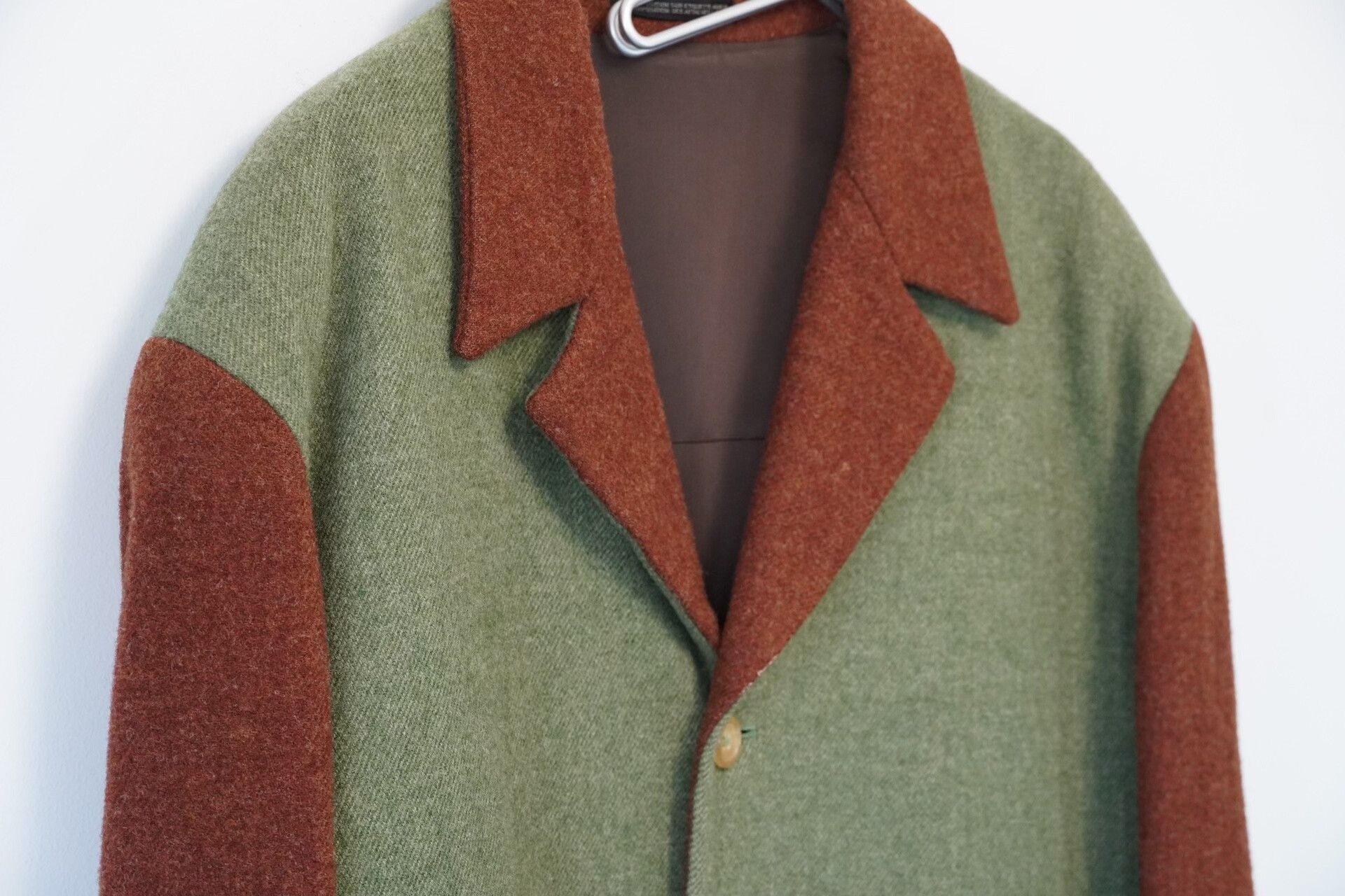 Yohji Yamamoto Yohji Yamamoto Color Block Wool Coat Size US M / EU 48-50 / 2 - 4 Thumbnail