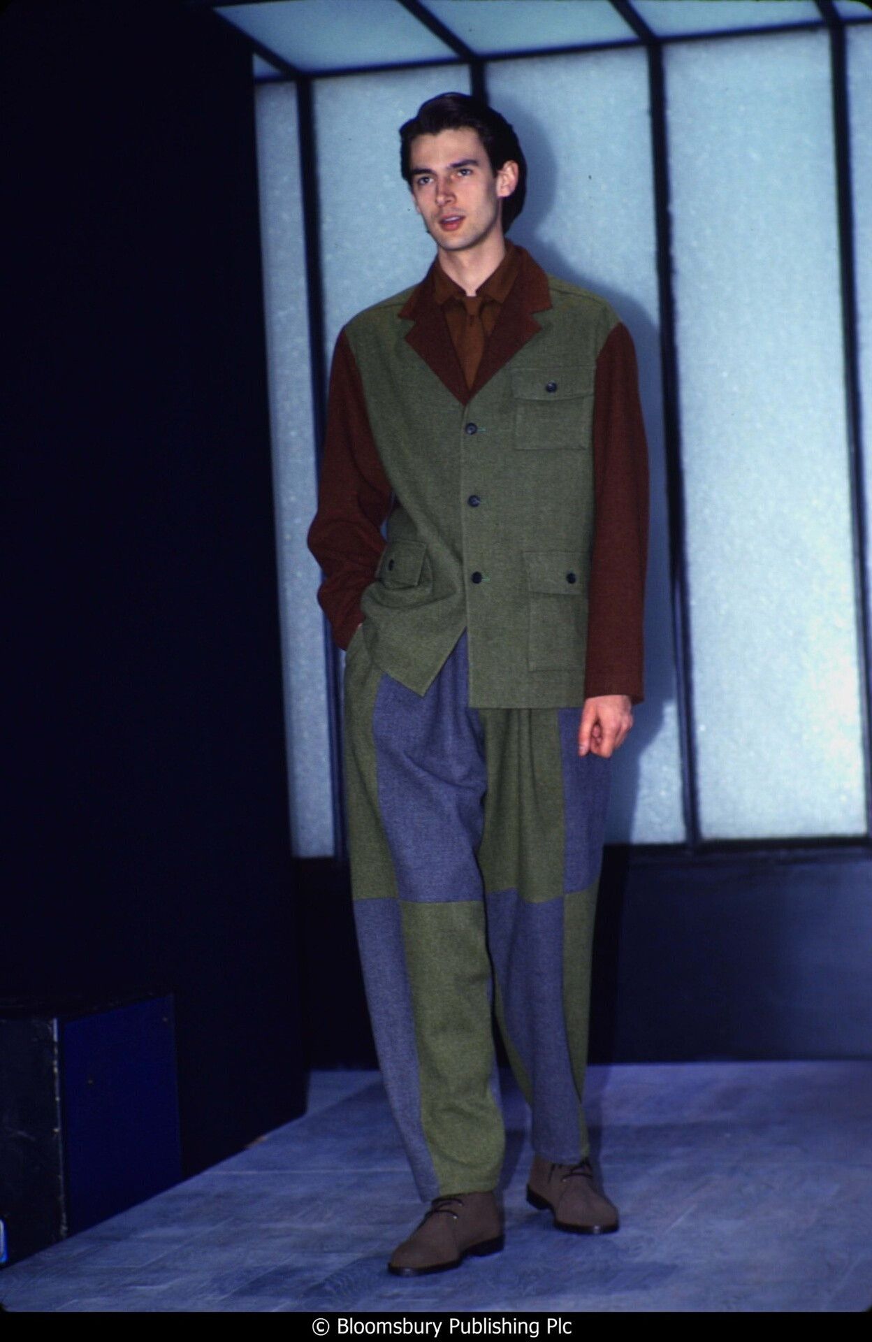Yohji Yamamoto Yohji Yamamoto Color Block Wool Coat Size US M / EU 48-50 / 2 - 3 Thumbnail