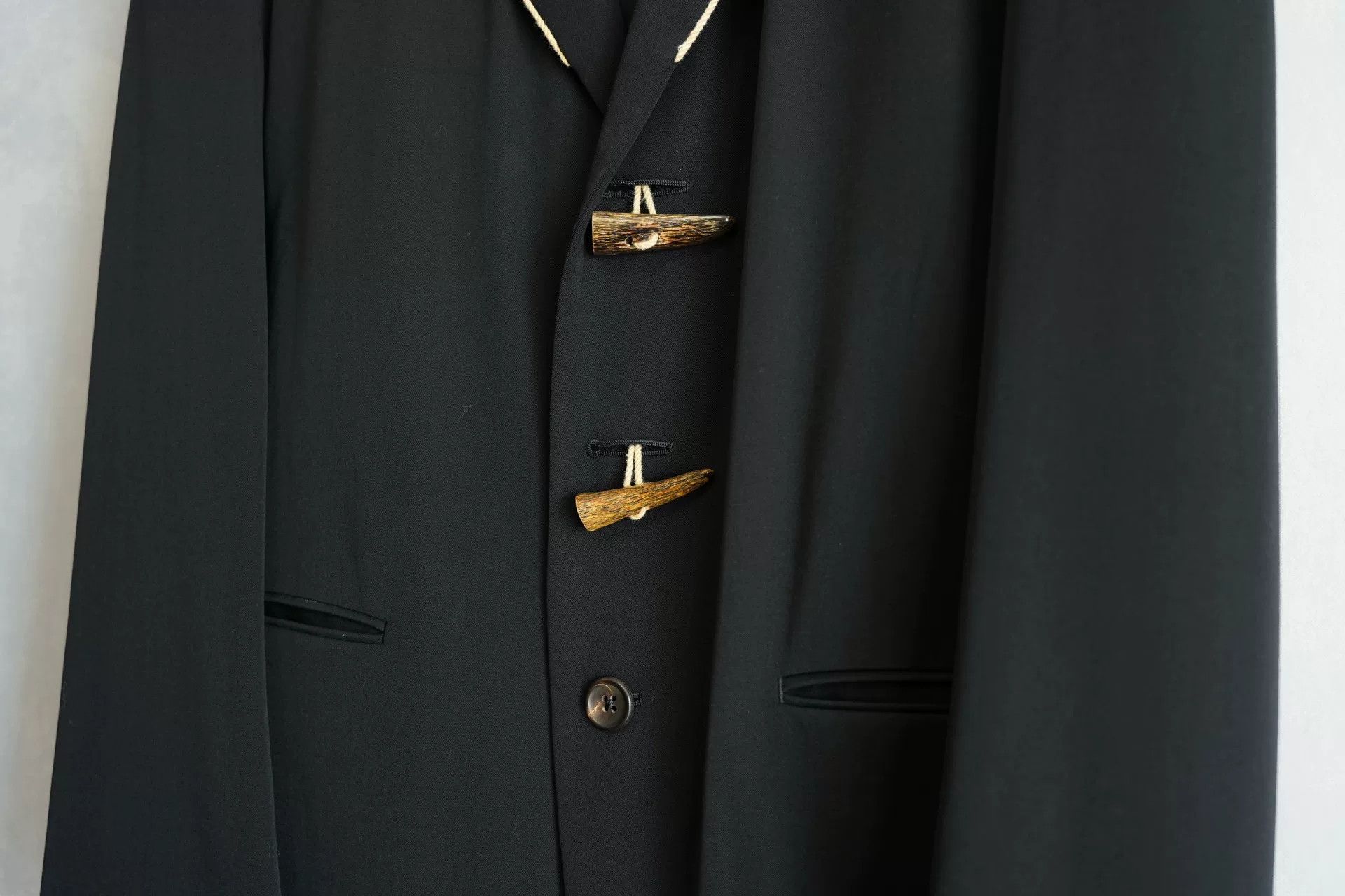 Yohji Yamamoto Yohji Yamamoto Black Jacket with Unique Details Size US M / EU 48-50 / 2 - 6 Thumbnail