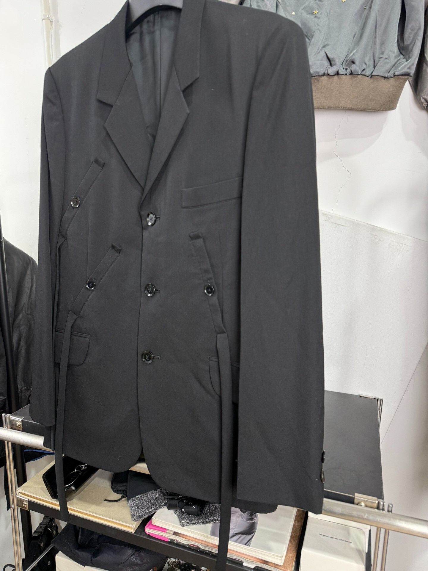 Yohji Yamamoto Yohji Yamamoto Black Suit Jacket Size US M / EU 48-50 / 2 - 2 Thumbnail