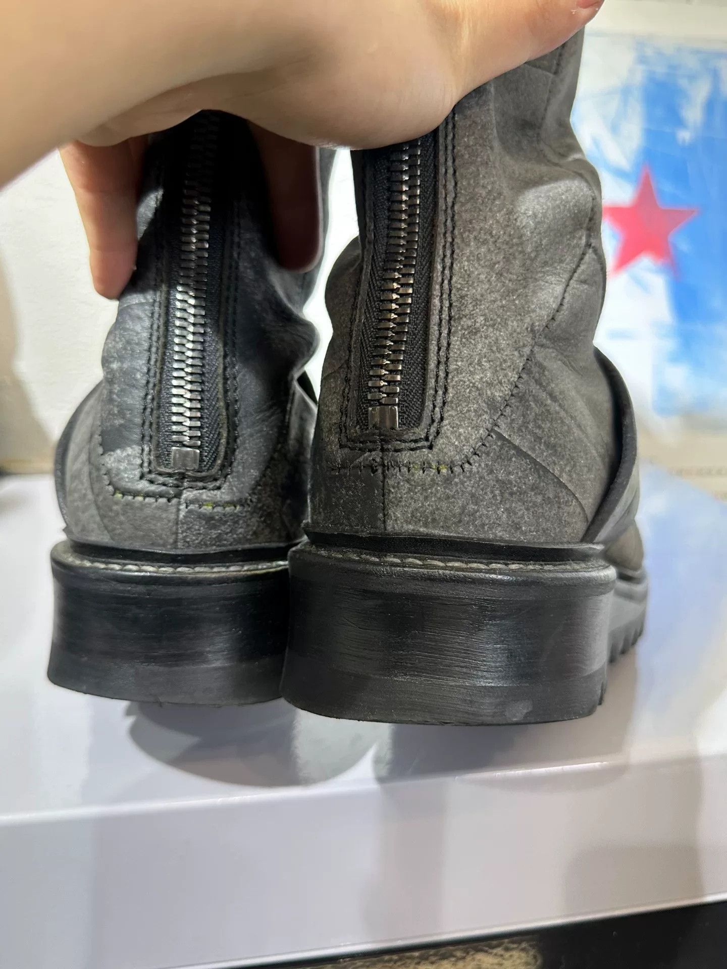 Rick Owens Julius 7 Suede High-Top Engineer Boots Size US 7 / EU 40 - 8 Thumbnail