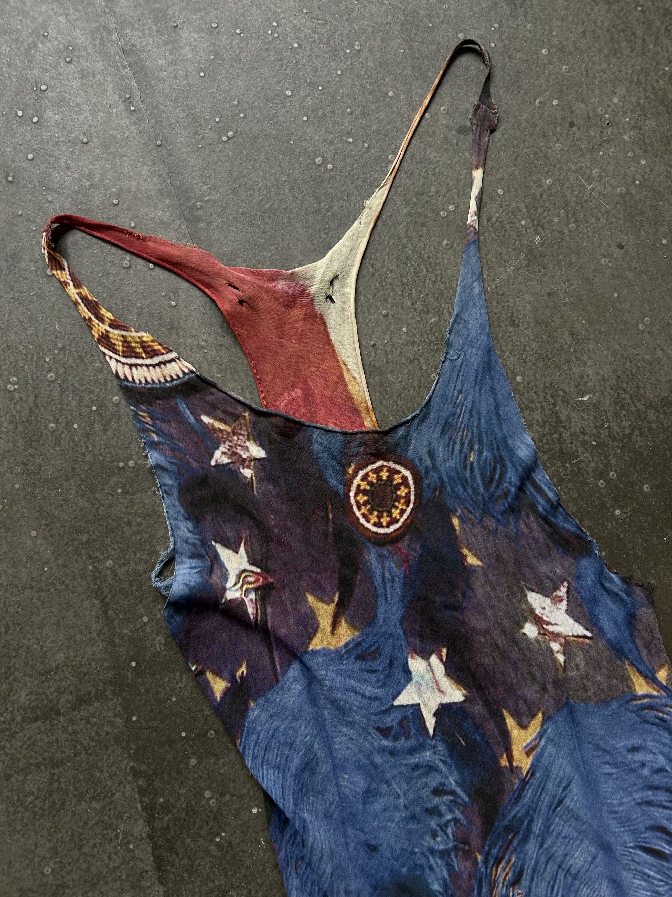 If Six Was Nine Unique American Flag Asymmetrical Dress Size M / US 6-8 / IT 42-44 - 4 Thumbnail