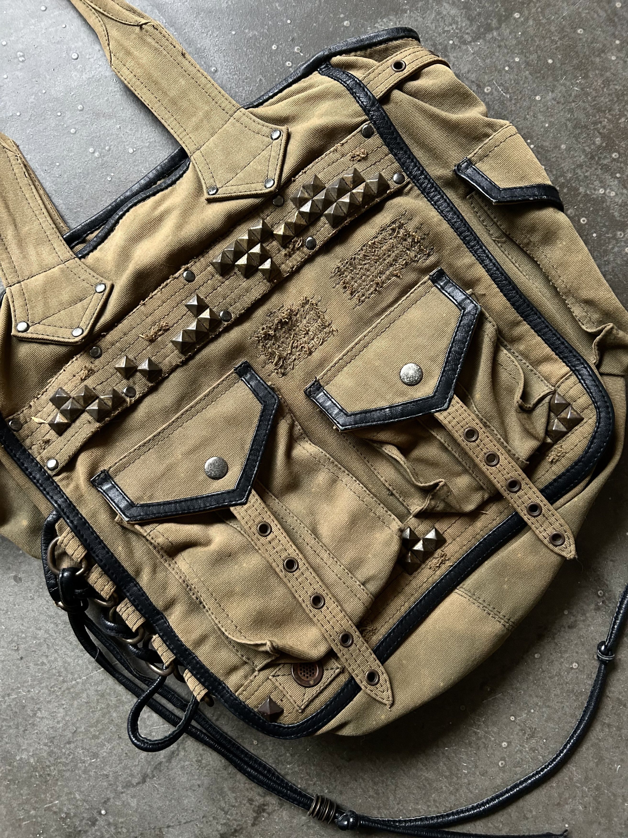 KMRii KMRII Studded Drawstring Denim Tote Bag Size ONE SIZE - 4 Thumbnail