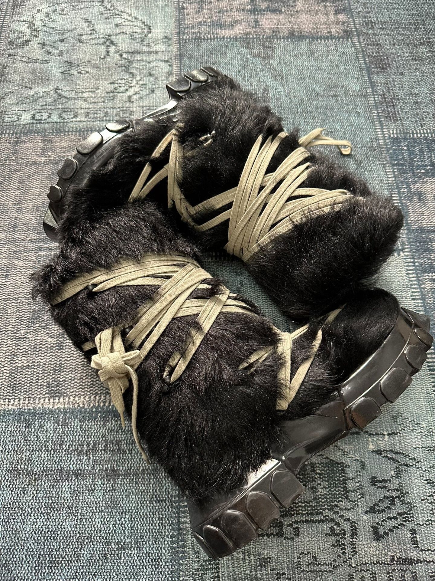 Rick Owens Rick Owens Black Fur Snow Boots Size US 8 / EU 41 - 4 Thumbnail