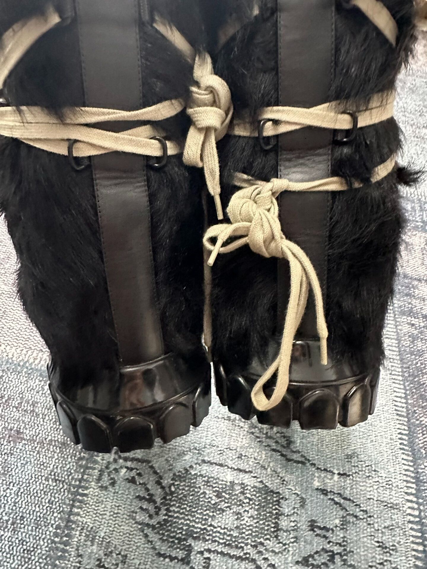 Rick Owens Rick Owens Black Fur Snow Boots Size US 8 / EU 41 - 6 Thumbnail