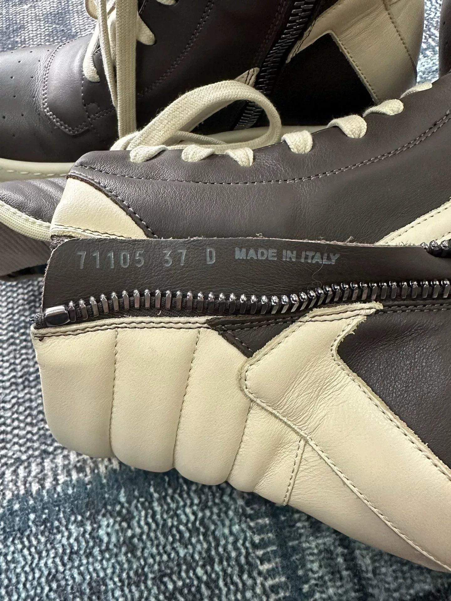 Rick Owens Rick Owens Black Grey Triangular Design Size US 6 / IT 36 - 5 Thumbnail