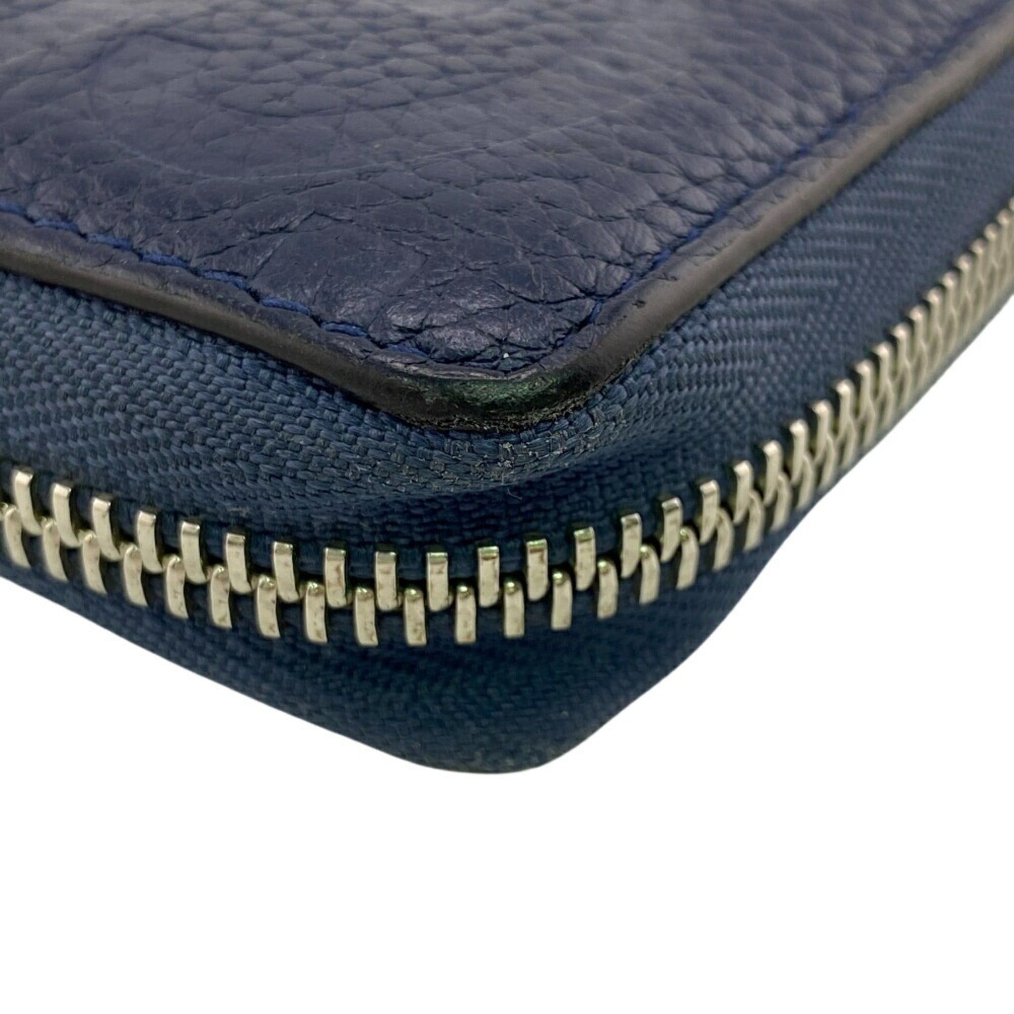Gucci GUCCI 739484 Round Zip Wallet Jumbo GG Long Navy Unisex Size ONE SIZE - 3 Thumbnail