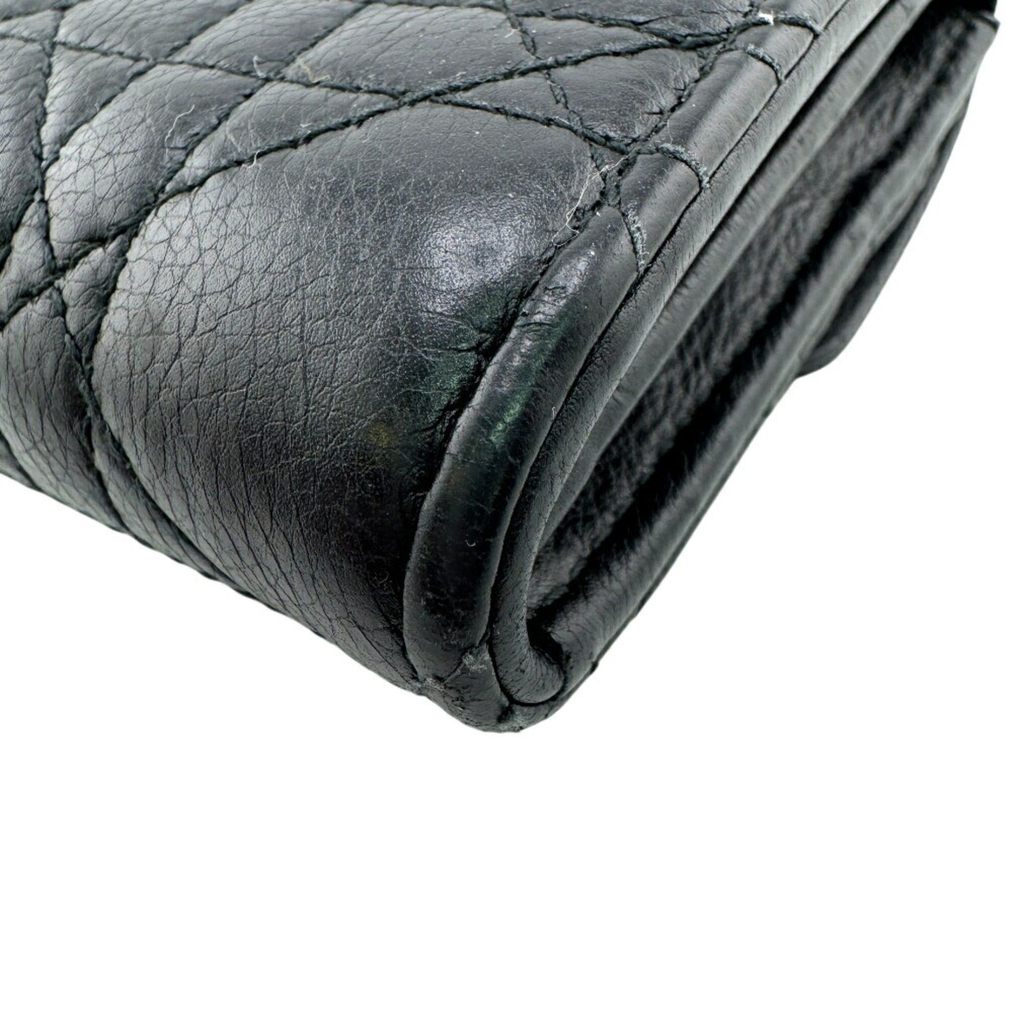 Dior Christian Dior Dior Lady Cannage Long Wallet, Black, Women's Size ONE SIZE - 6 Thumbnail