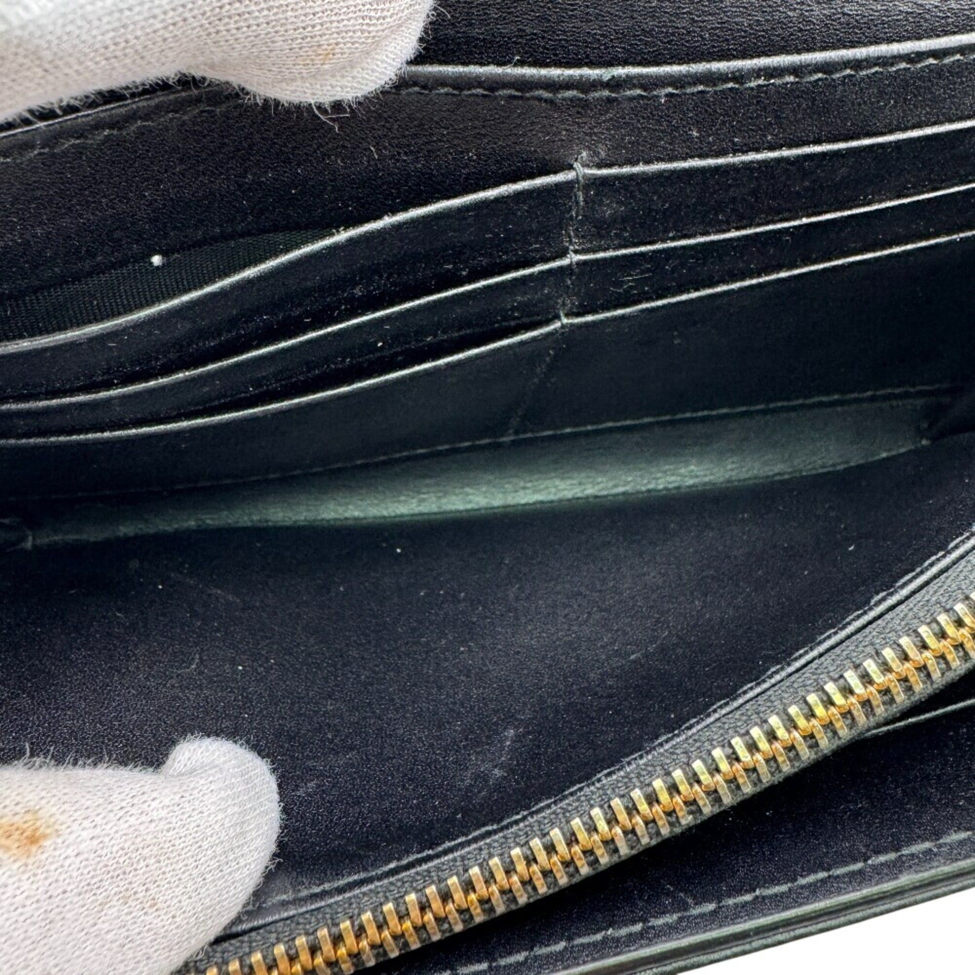Dior Christian Dior Dior Lady Cannage Long Wallet, Black, Women's Size ONE SIZE - 10 Thumbnail