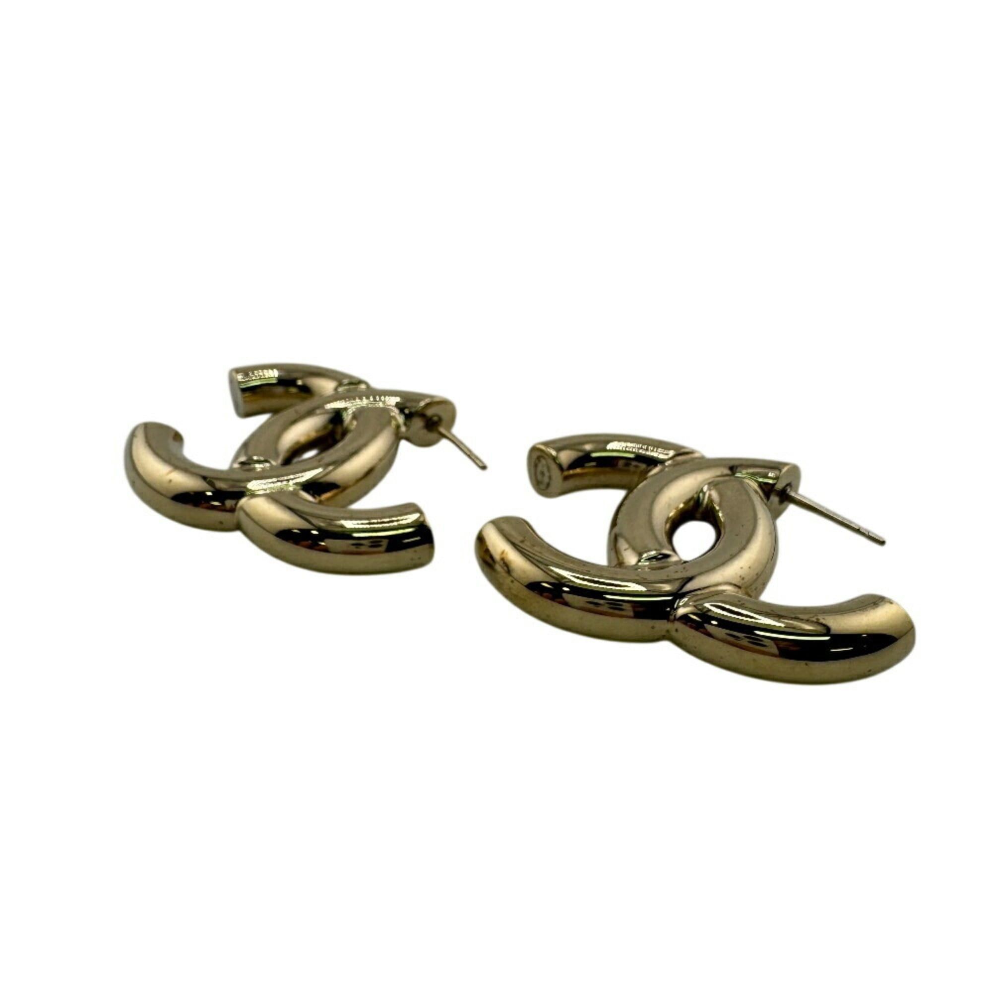 Chanel CHANEL Coco Mark Earrings Gold Women's Size ONE SIZE - 2 Thumbnail