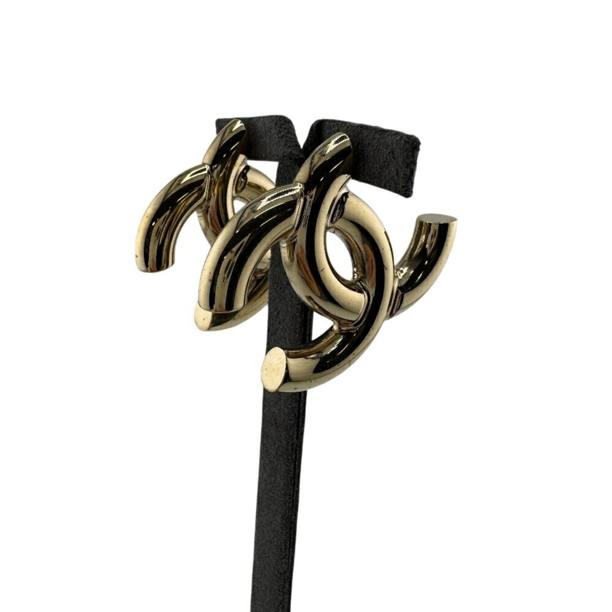 Chanel CHANEL Coco Mark Earrings Gold Women's Size ONE SIZE - 7 Thumbnail