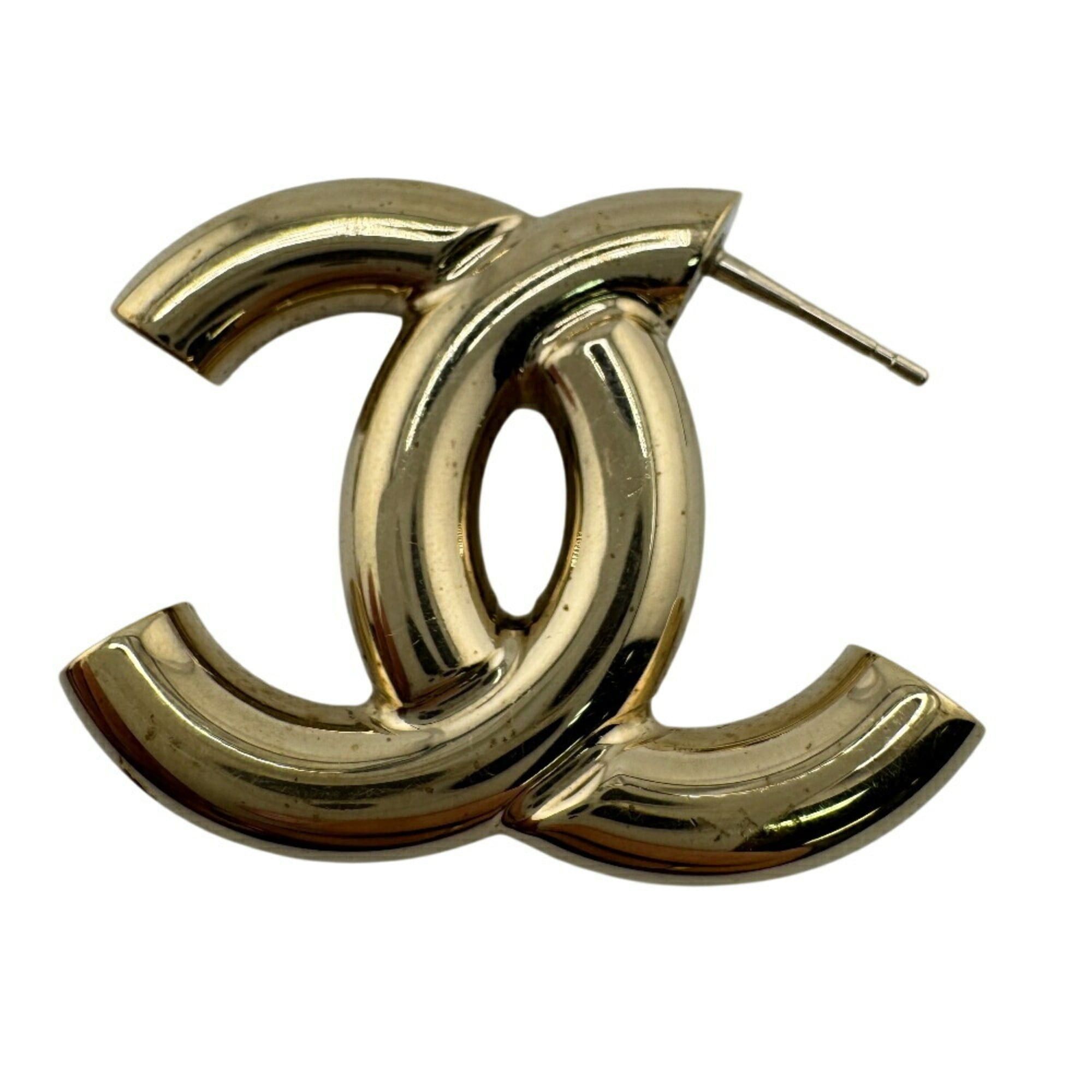 Chanel CHANEL Coco Mark Earrings Gold Women's Size ONE SIZE - 3 Thumbnail
