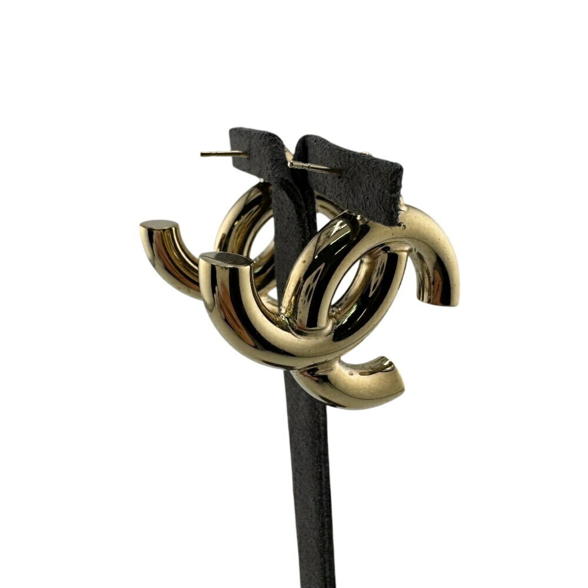 Chanel CHANEL Coco Mark Earrings Gold Women's Size ONE SIZE - 8 Thumbnail