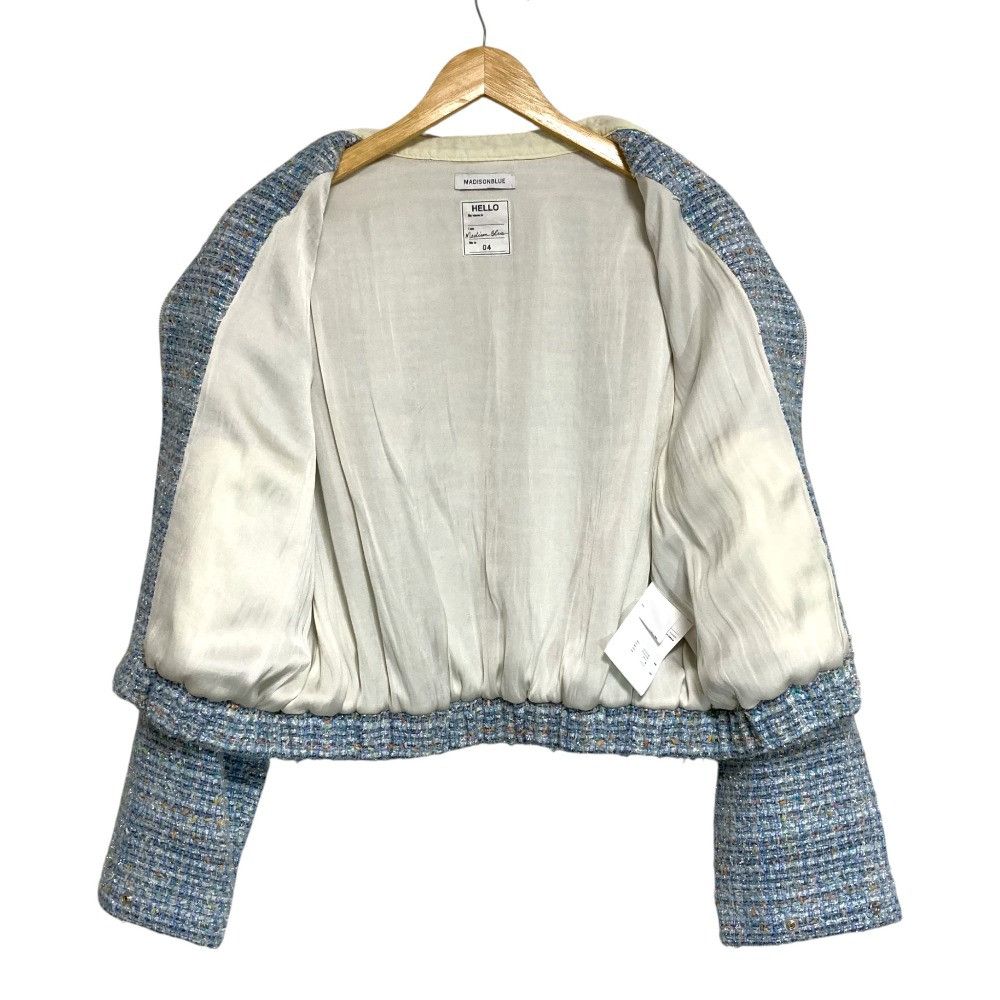 Other Other MADISONBLUE Tweed Zip Up Jacket Textile Outerwear MB241-1005M DUTY FREE for USA Size ONE SIZE - 3 Thumbnail