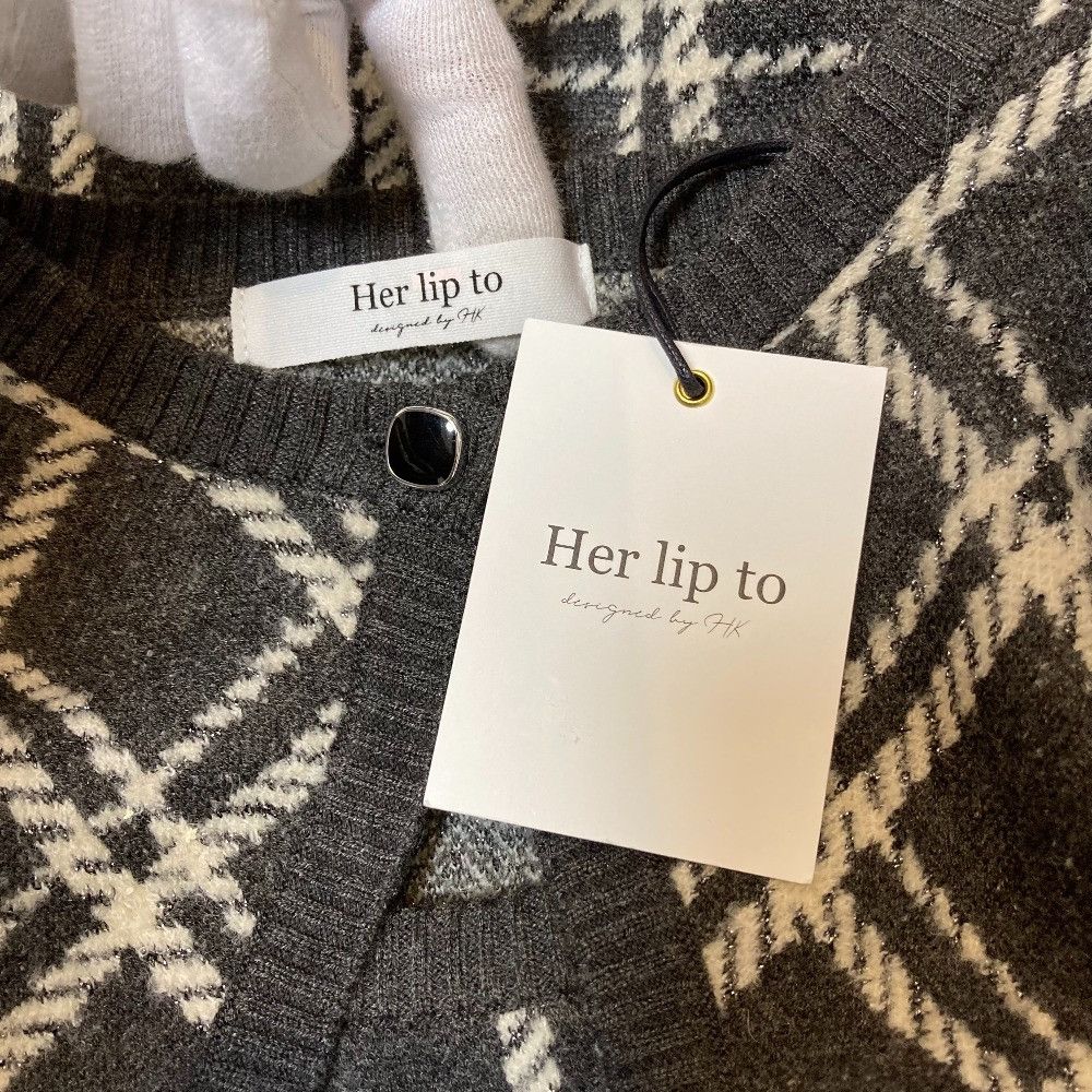 Other Other Herlipto Pantheon Checked Knit Dress Knit Dress Textile Dresses DUTY FREE for USA Size ONE SIZE - 8 Thumbnail
