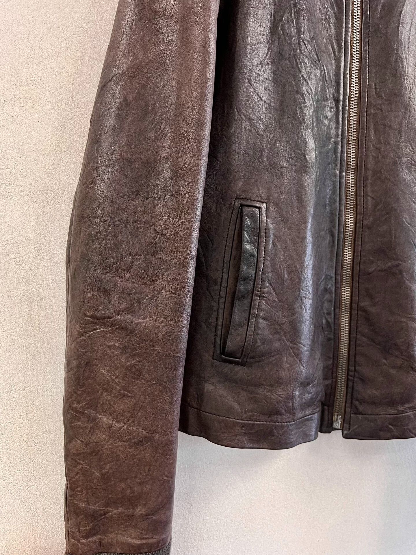 Rick Owens Rick Owens High Neck Leather Jacket Size US S / EU 44-46 / 1 - 4 Thumbnail