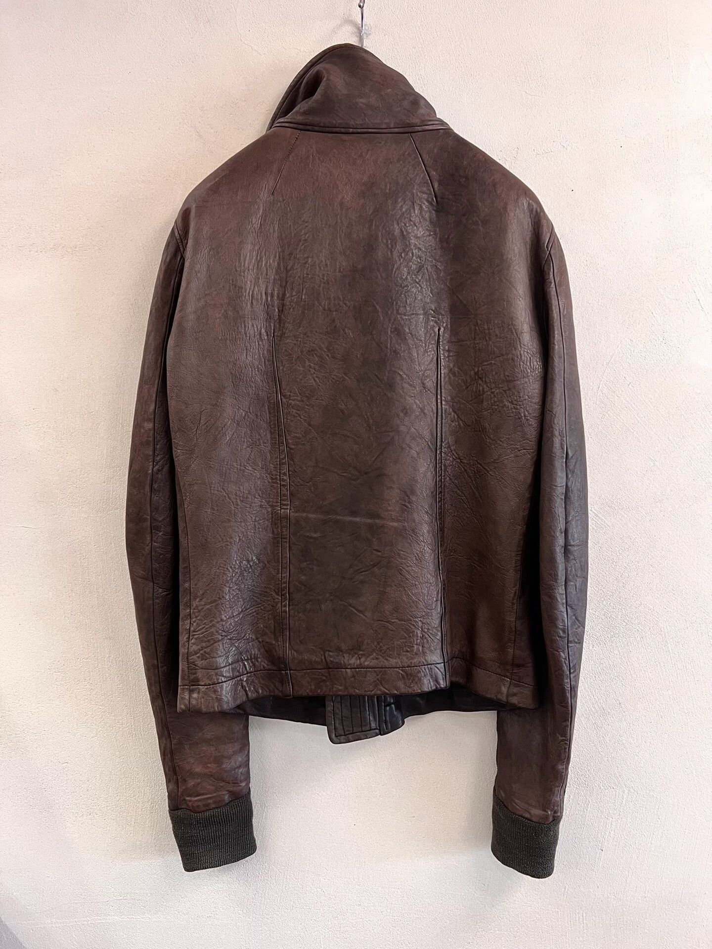 Rick Owens Rick Owens High Neck Leather Jacket Size US S / EU 44-46 / 1 - 5 Thumbnail