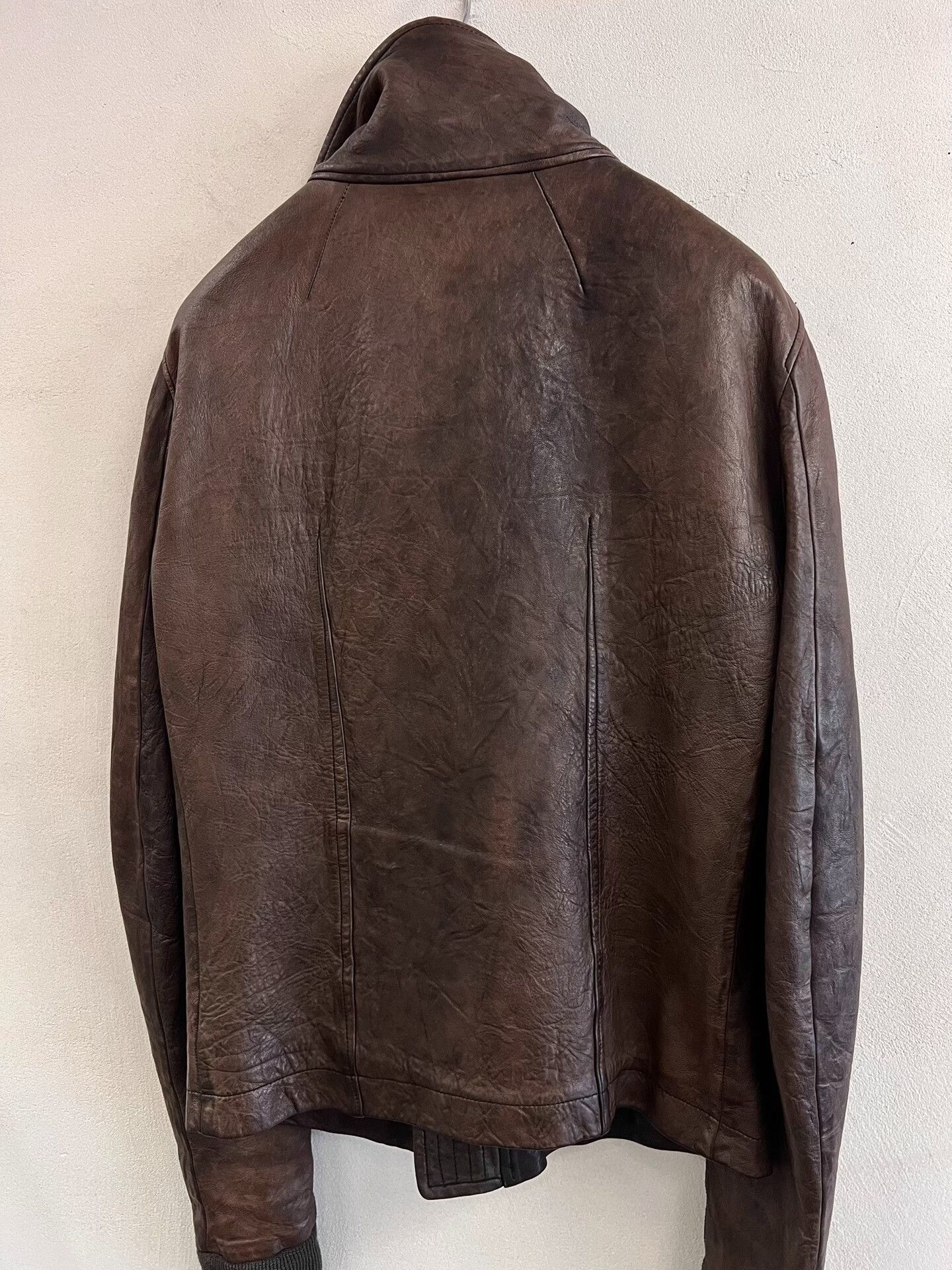 Rick Owens Rick Owens High Neck Leather Jacket Size US S / EU 44-46 / 1 - 6 Thumbnail