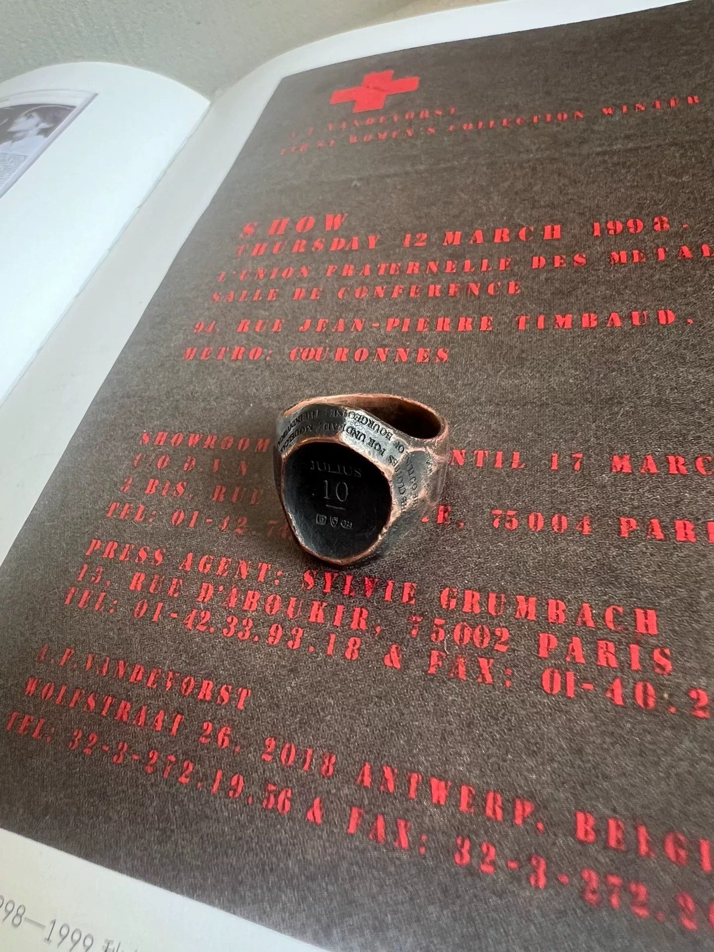 Julius Julius 7 Industrial Silver Ring Limited Edition Size ONE SIZE - 4 Thumbnail