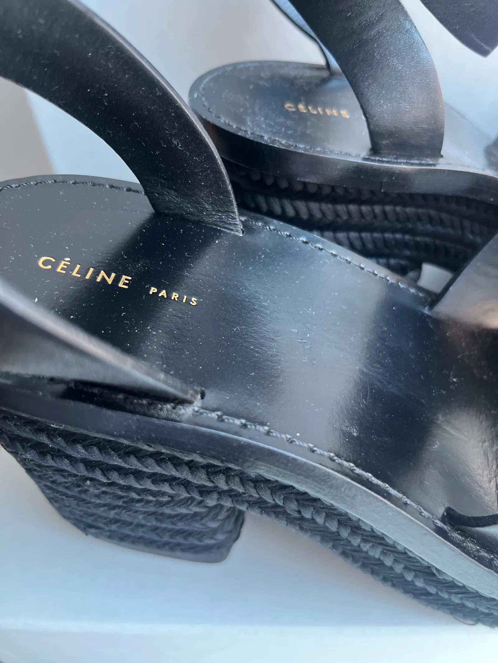 Celine Céline Calfskin Espadrille Platform sandals Sandals Size US 8 / IT 38 - 2 Thumbnail