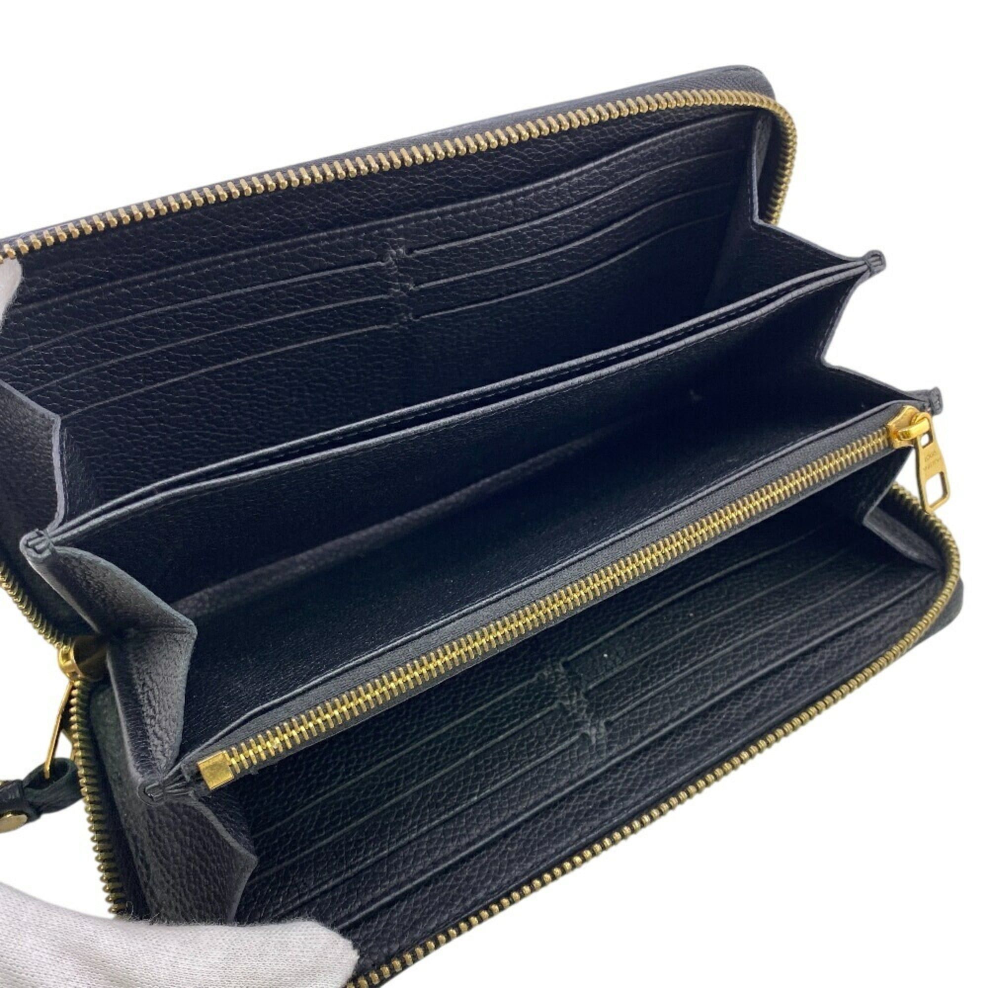 Louis Vuitton LOUIS VUITTON M80481 Zippy Wallet Monogram Empreinte Long Black Women's Size ONE SIZE - 6 Thumbnail