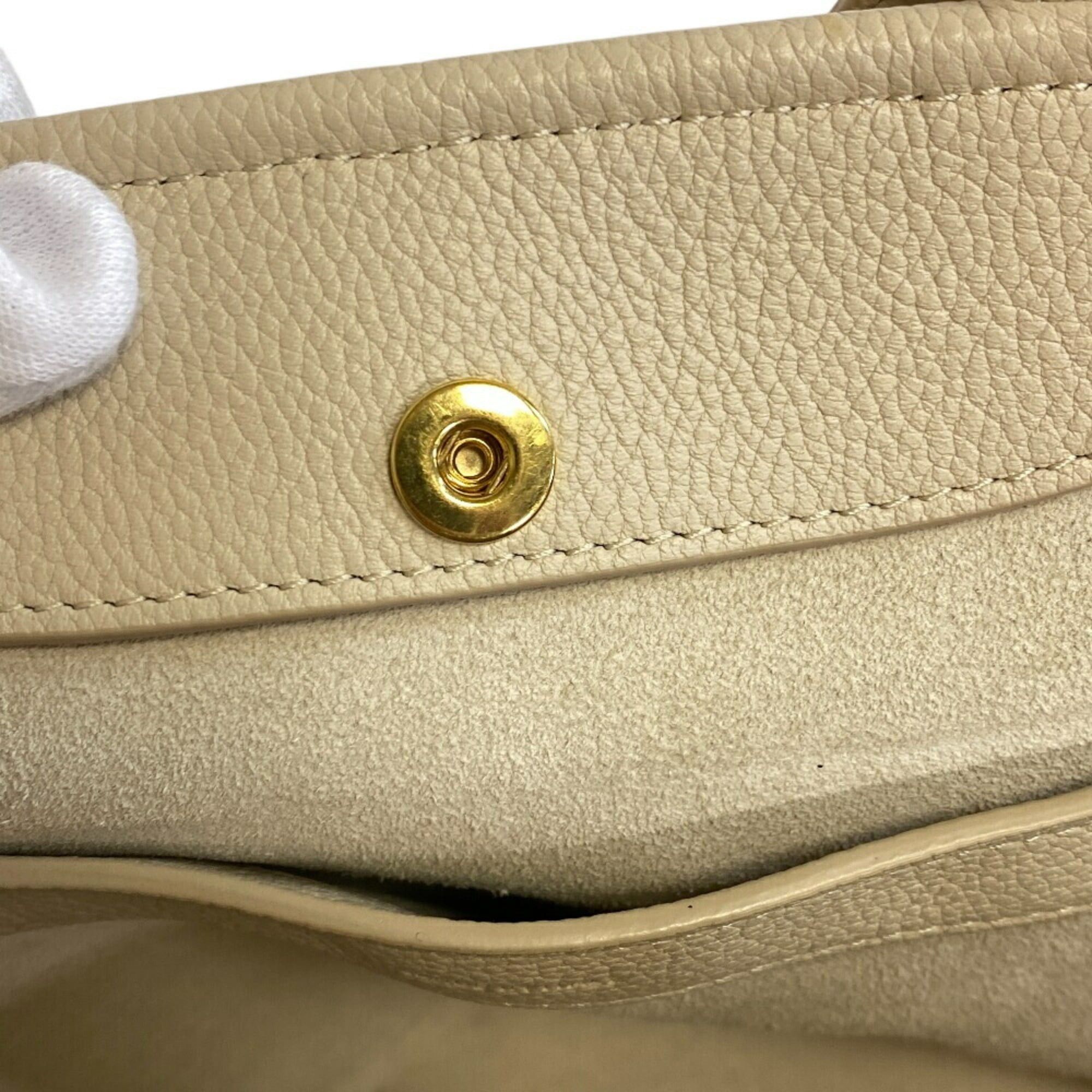 Celine CELINE Small Fold Cabas Tote Hand Shoulder Bag Beige Women's Size ONE SIZE - 11 Thumbnail