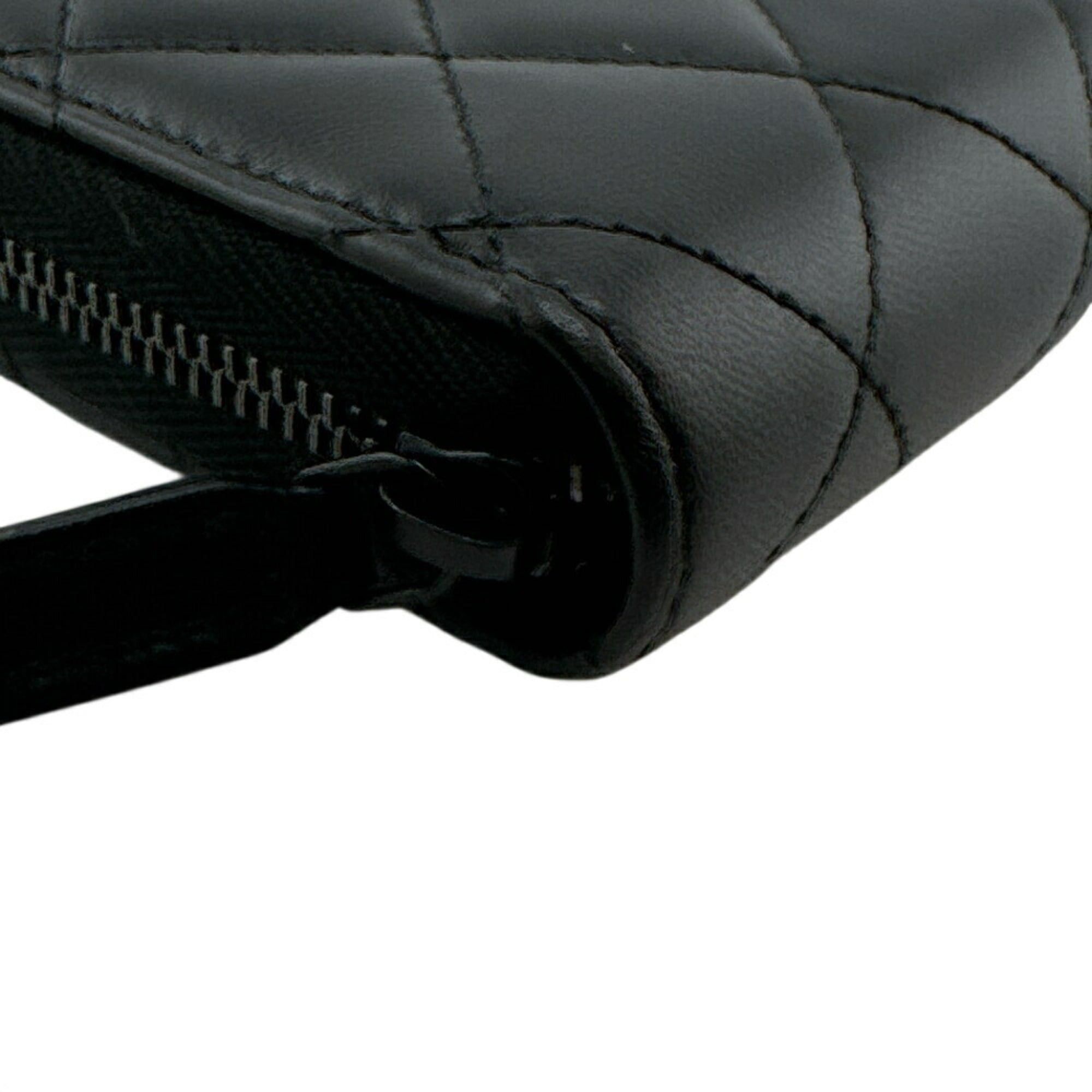 Chanel CHANEL Round Coin Purse, Matelasse, Black, Women's Size ONE SIZE - 3 Thumbnail