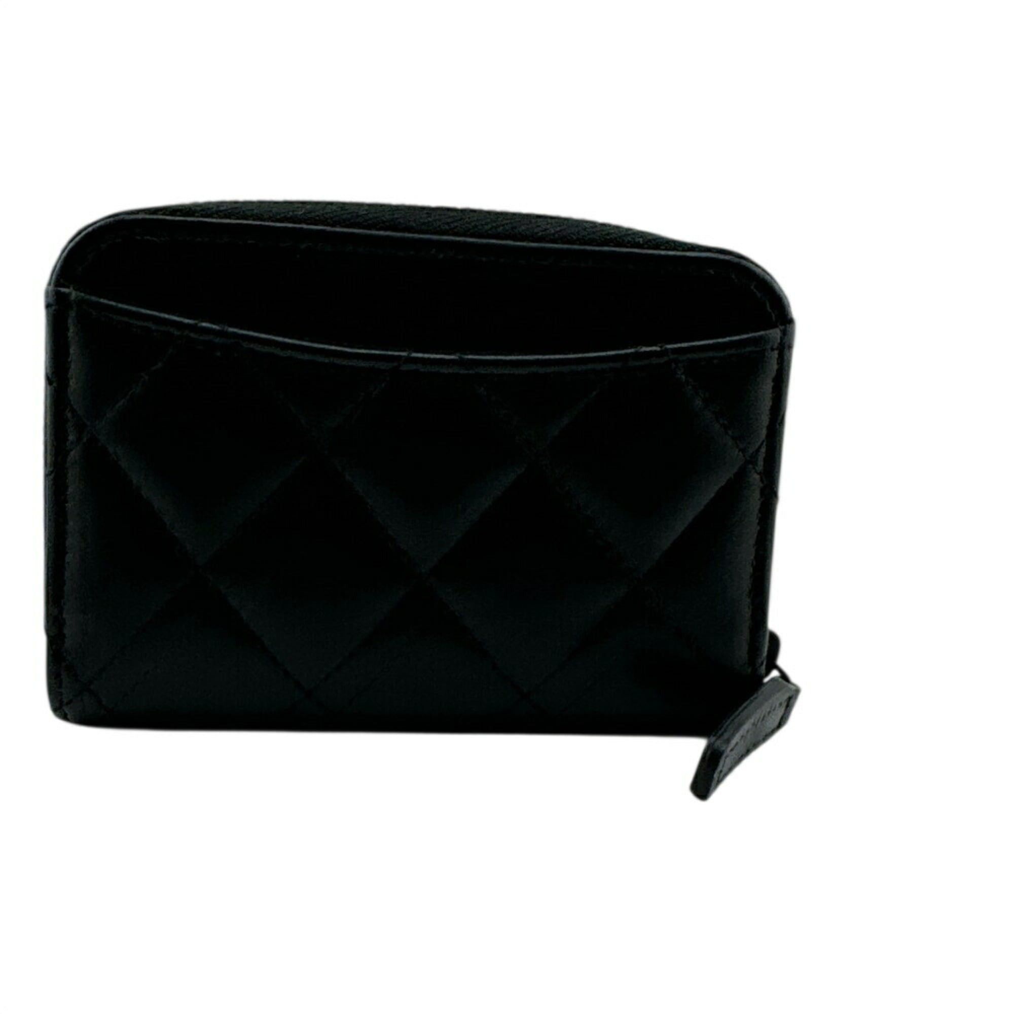Chanel CHANEL Round Coin Purse, Matelasse, Black, Women's Size ONE SIZE - 2 Thumbnail