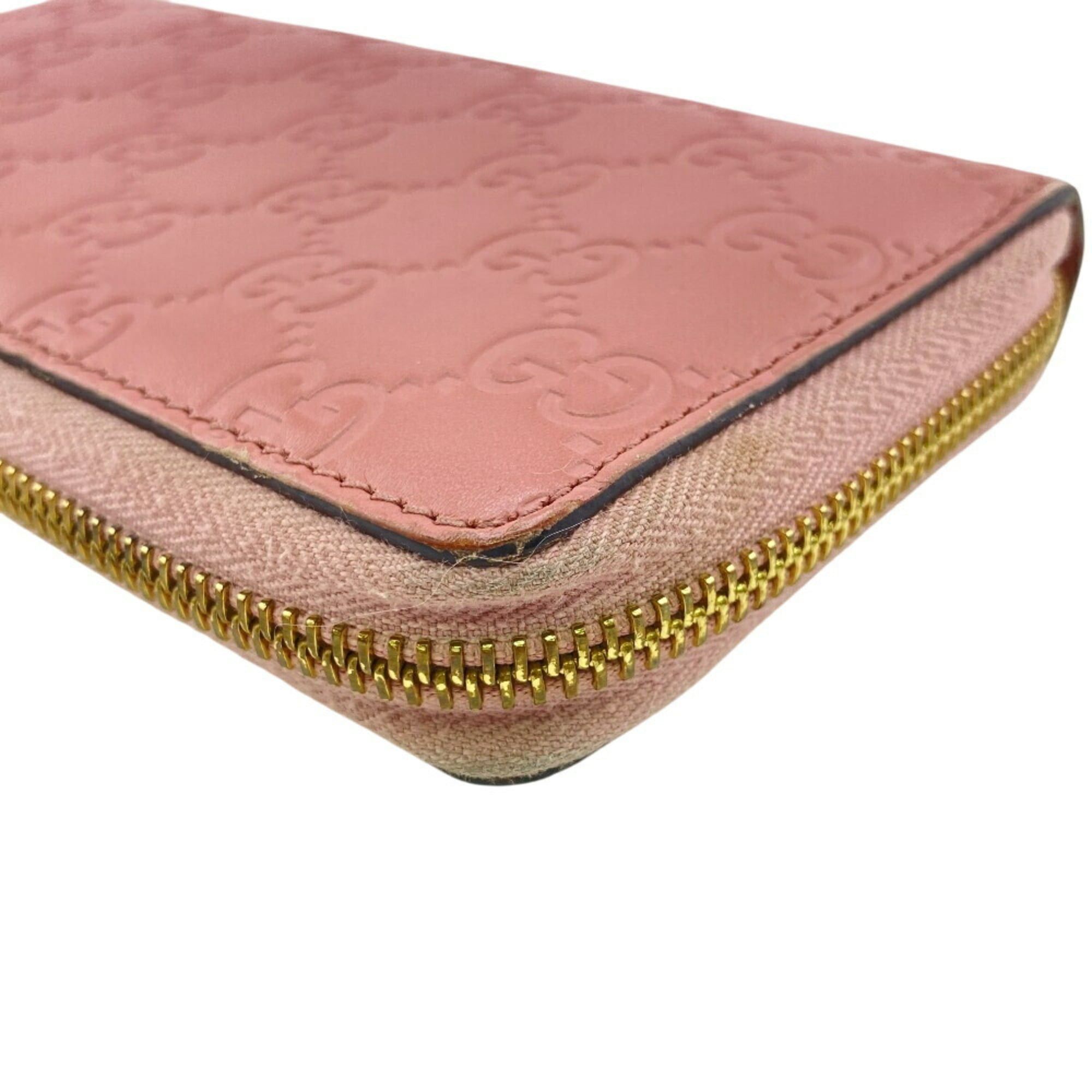 Gucci GUCCI 410102 Round Guccissima Long Wallet Pink Women's Size ONE SIZE - 6 Thumbnail