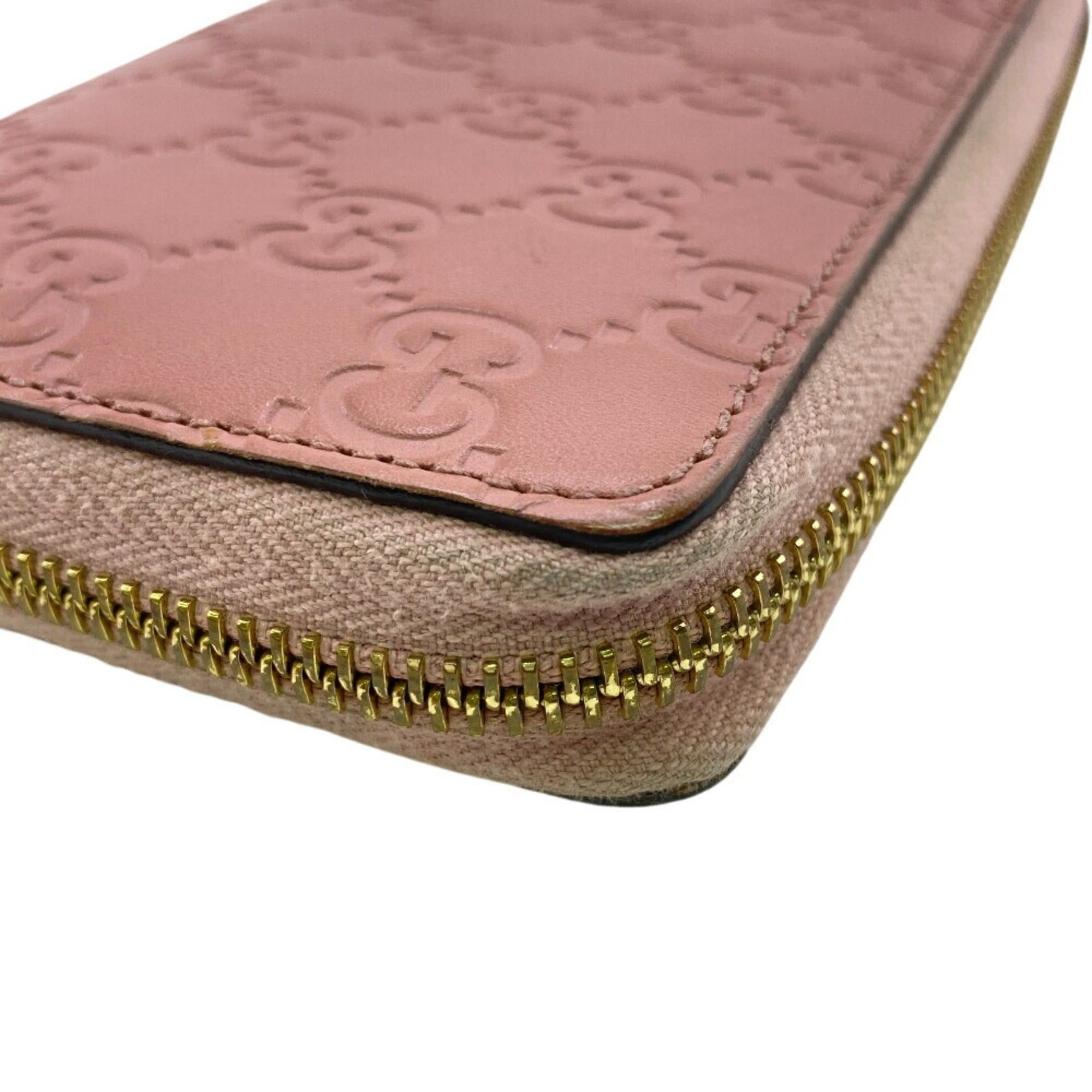 Gucci GUCCI 410102 Round Guccissima Long Wallet Pink Women's Size ONE SIZE - 5 Thumbnail