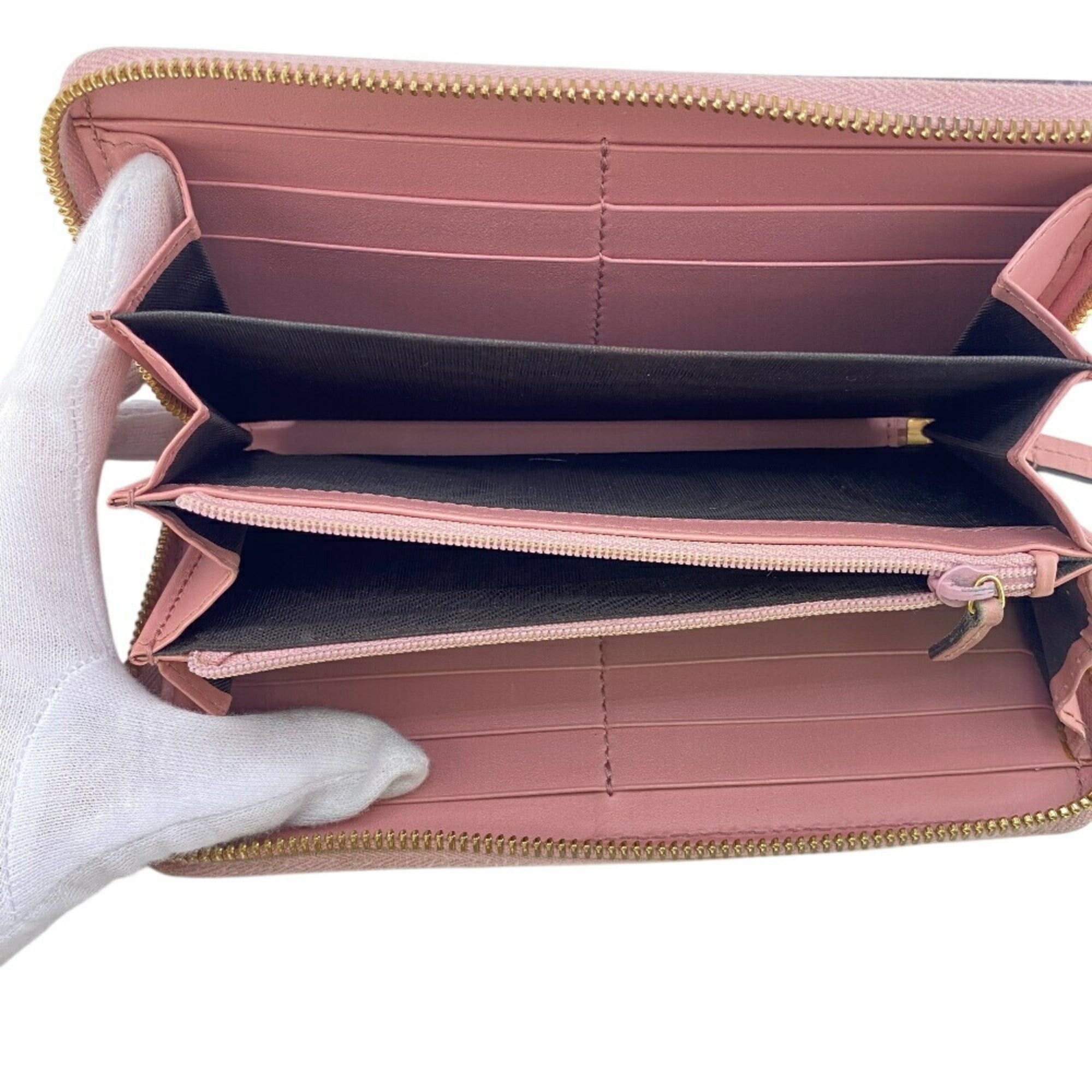 Gucci GUCCI 410102 Round Guccissima Long Wallet Pink Women's Size ONE SIZE - 8 Thumbnail