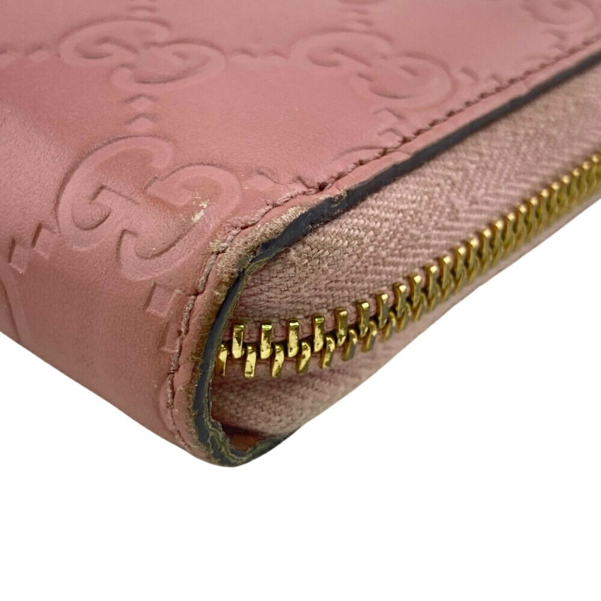 Gucci GUCCI 410102 Round Guccissima Long Wallet Pink Women's Size ONE SIZE - 3 Thumbnail