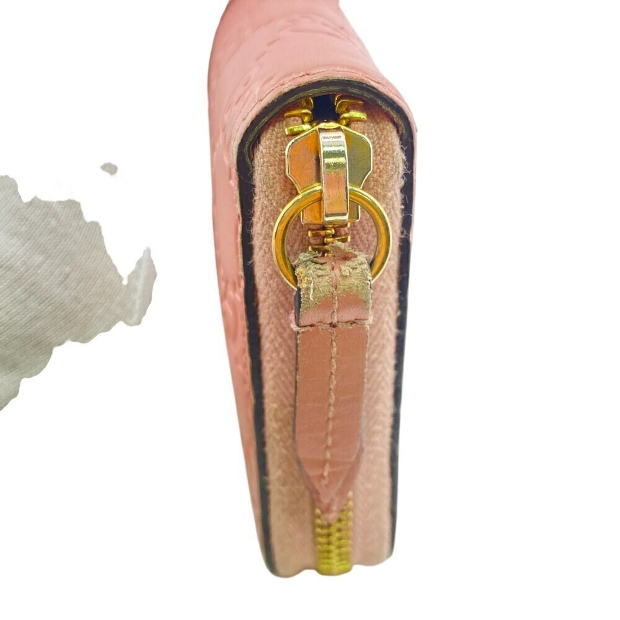 Gucci GUCCI 410102 Round Guccissima Long Wallet Pink Women's Size ONE SIZE - 7 Thumbnail