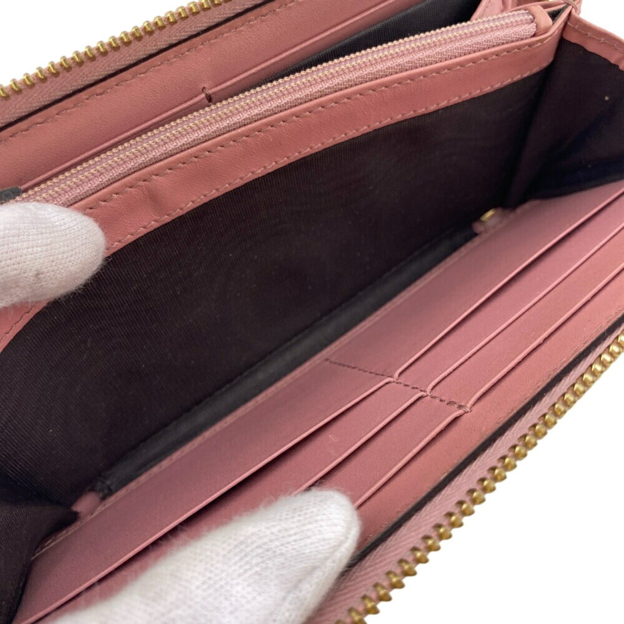 Gucci GUCCI 410102 Round Guccissima Long Wallet Pink Women's Size ONE SIZE - 13 Thumbnail