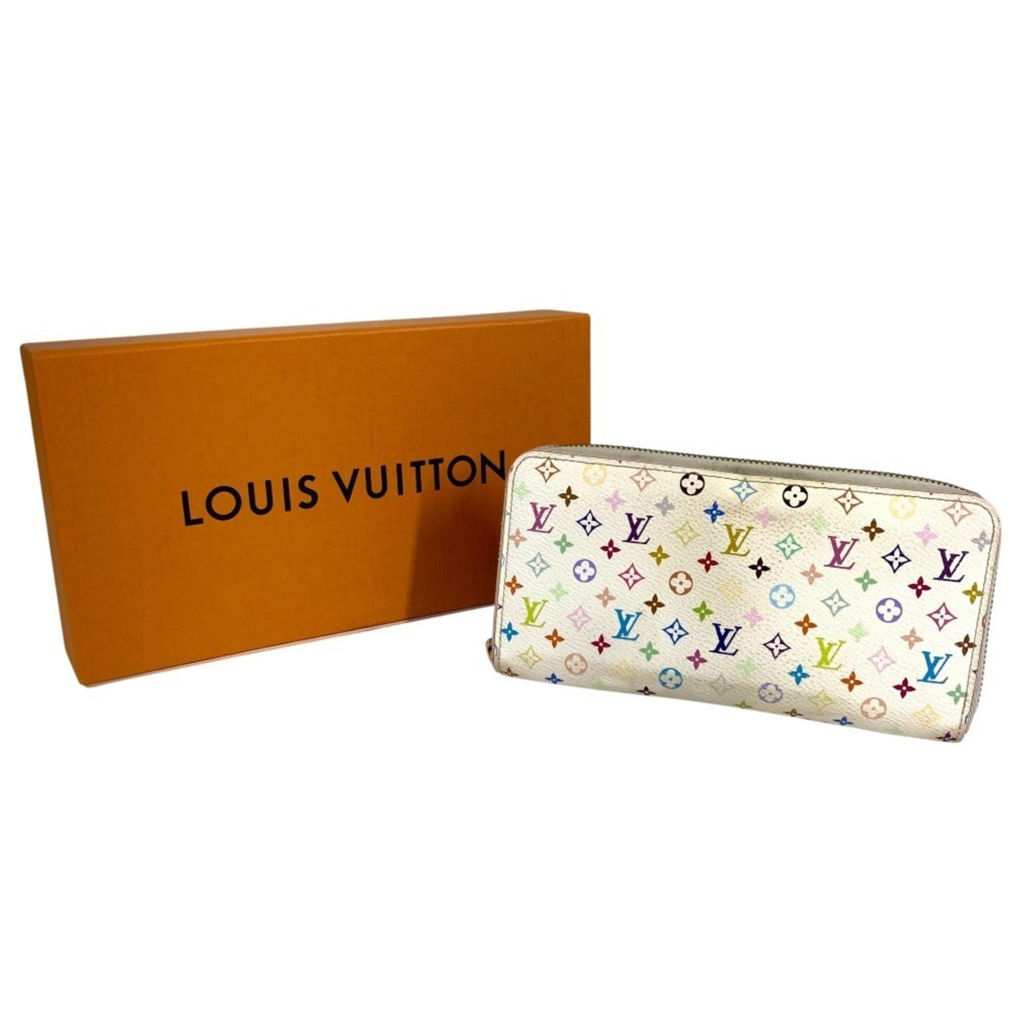 Louis Vuitton LOUIS VUITTON M60241 Monogram Multicolore Zippy Wallet, Canvas, Women's, White Size ONE SIZE - 2 Thumbnail