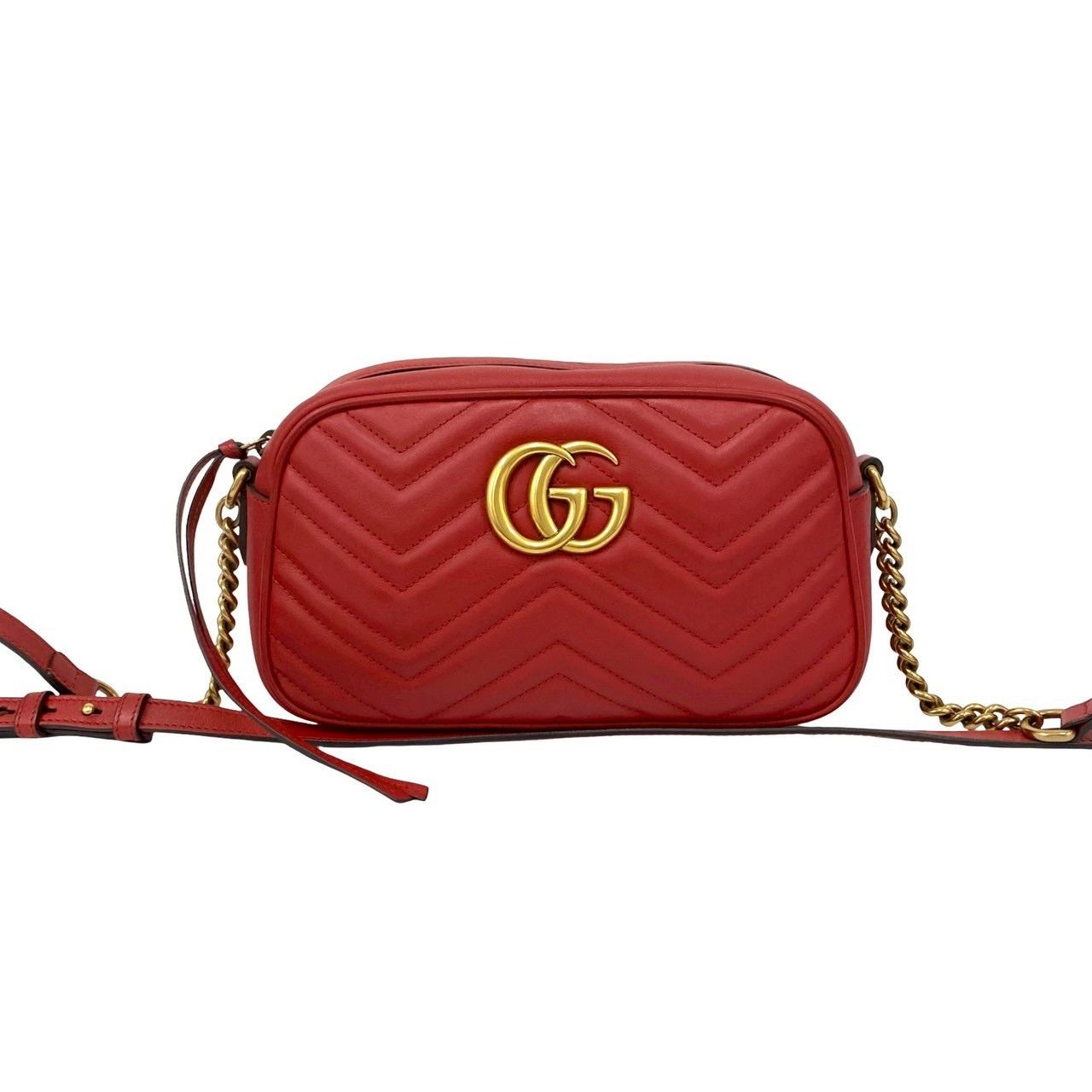Gucci Gucci Gucci GG Marmont Leather Mini Chain Shoulder Bag Leather Shoulder Bag DUTY FREE for USA Size ONE SIZE - 2 Thumbnail