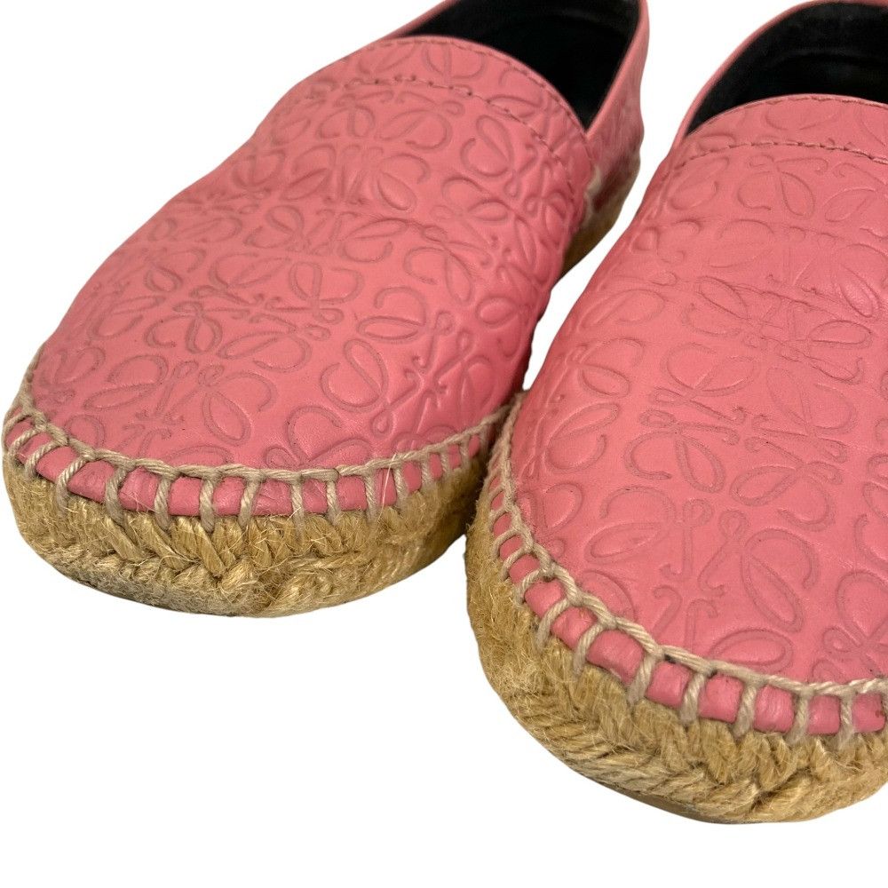 Loewe Loewe Loewe Anagram Leather Espadrille Slip-on Leather Shoes DUTY FREE for USA Size ONE SIZE - 7 Thumbnail
