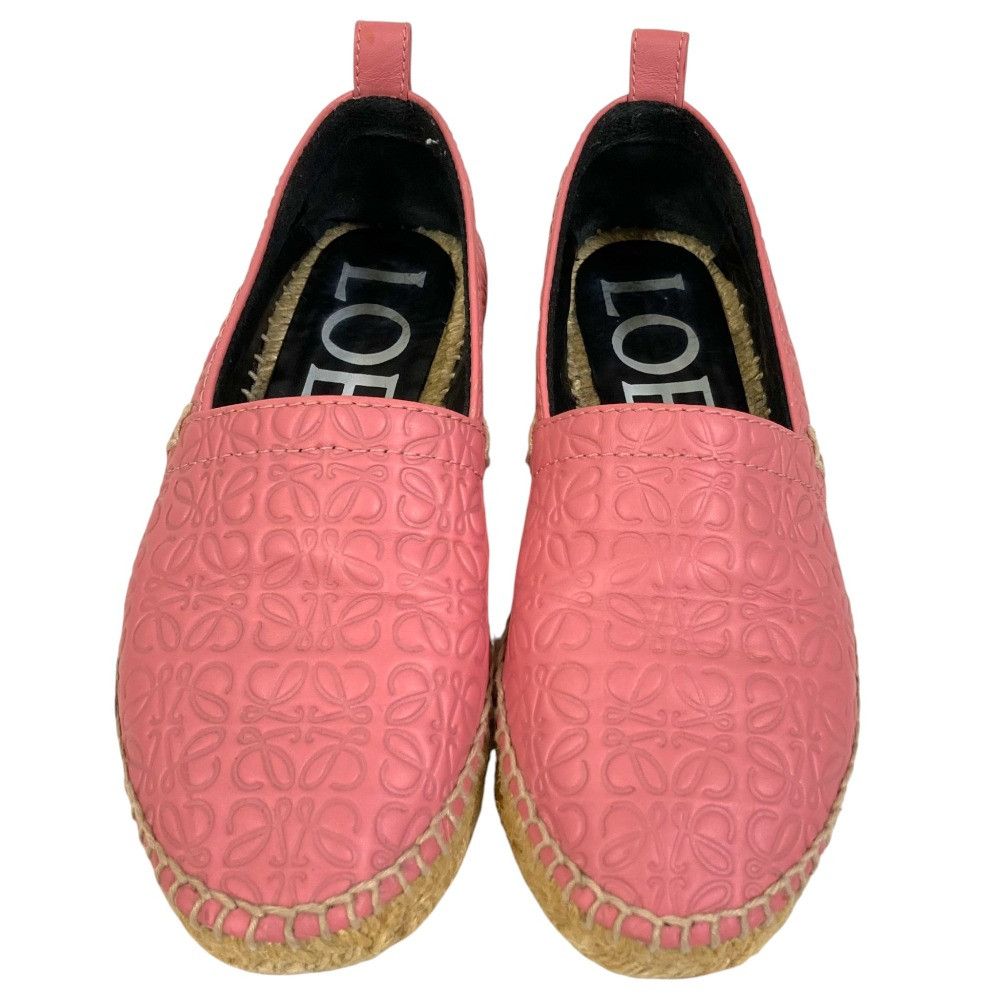 Loewe Loewe Loewe Anagram Leather Espadrille Slip-on Leather Shoes DUTY FREE for USA Size ONE SIZE - 3 Thumbnail