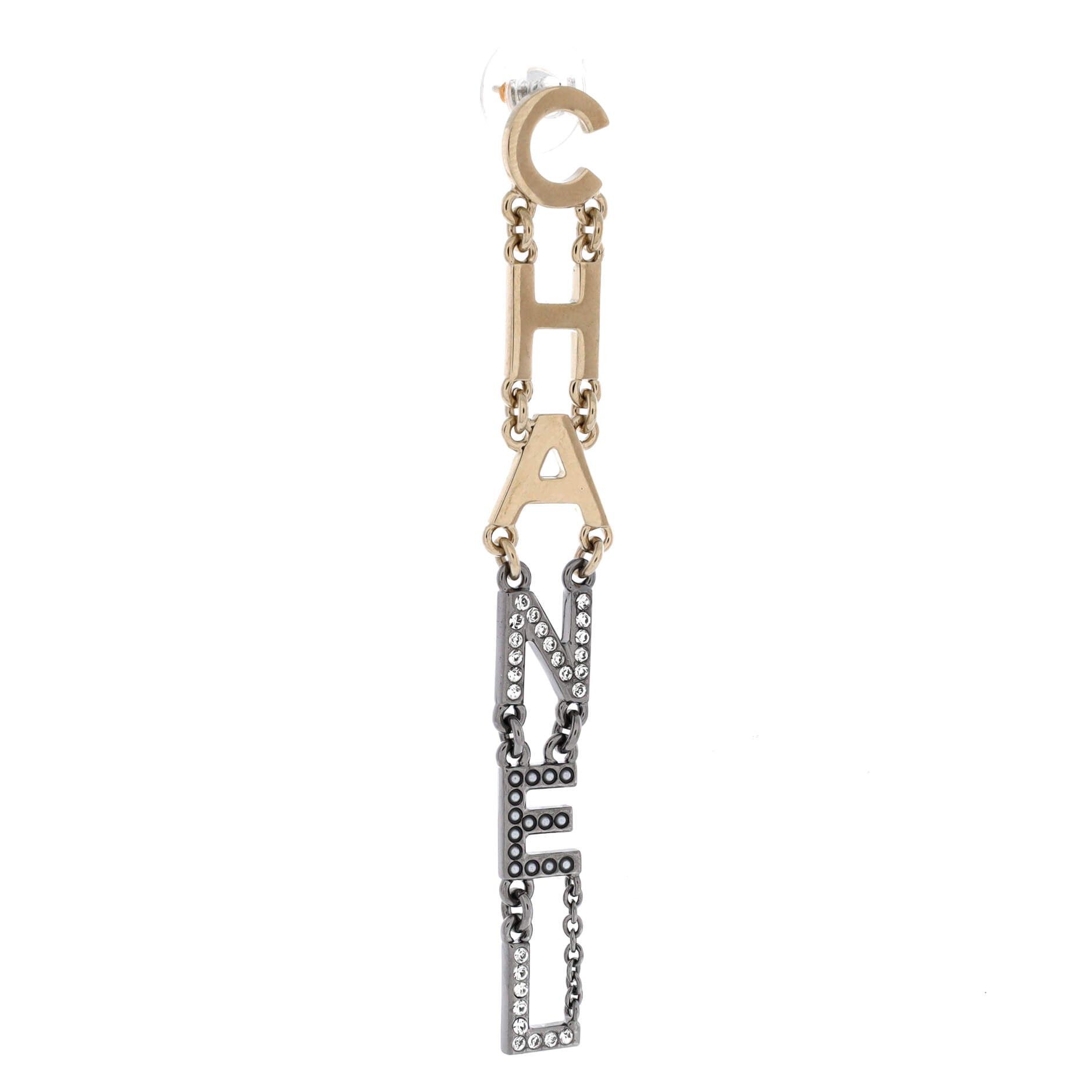 Chanel Logo Drop Earrings Size ONE SIZE - 3 Thumbnail