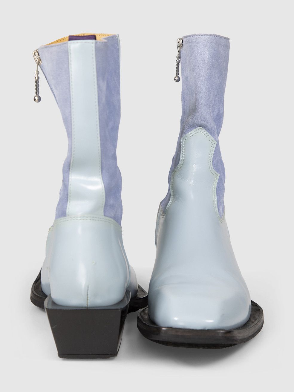 Eytys Blue Leather Cowboy Luciano Boots Size US 10 / IT 40 - 4 Thumbnail