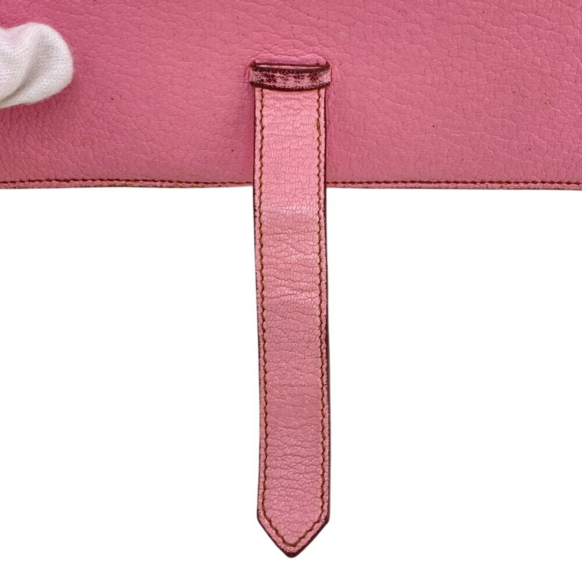 Hermes HERMES Bearn Soufflet Long Wallet, Bifold, Pink, Women's Size ONE SIZE - 7 Thumbnail
