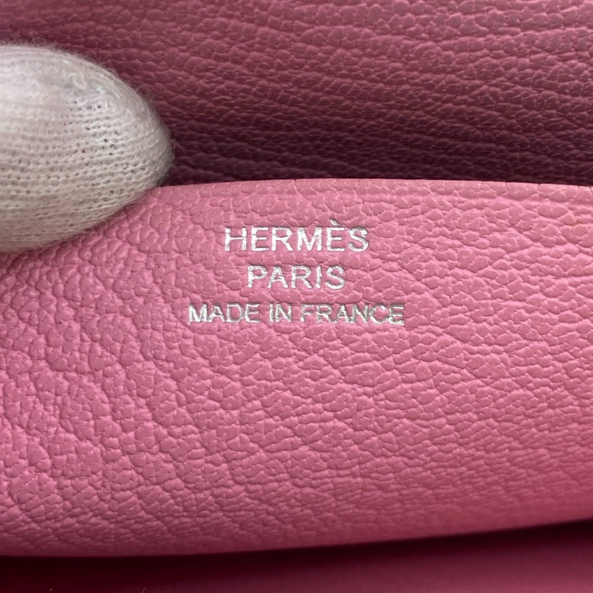 Hermes HERMES Bearn Soufflet Long Wallet, Bifold, Pink, Women's Size ONE SIZE - 14 Thumbnail